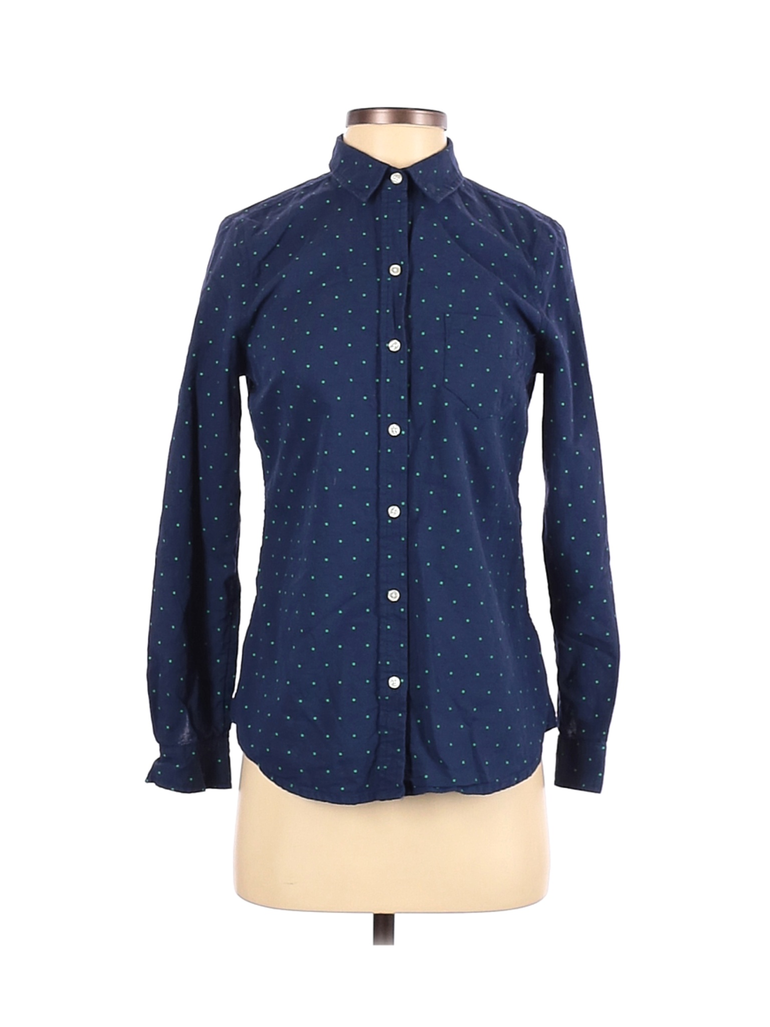 Old Navy Women Blue Long Sleeve Button-Down Shirt XS | eBay