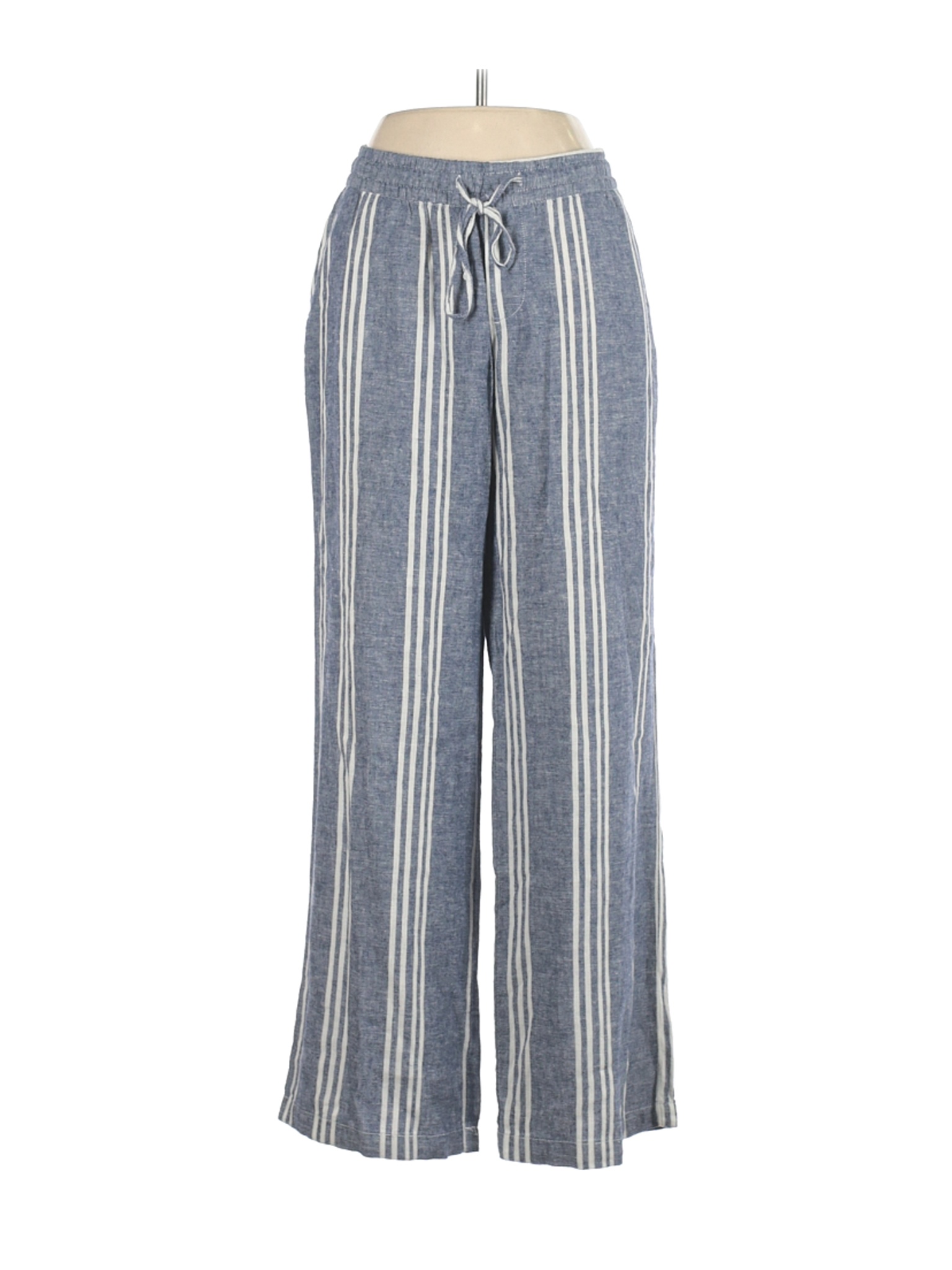 blue linen pants womens