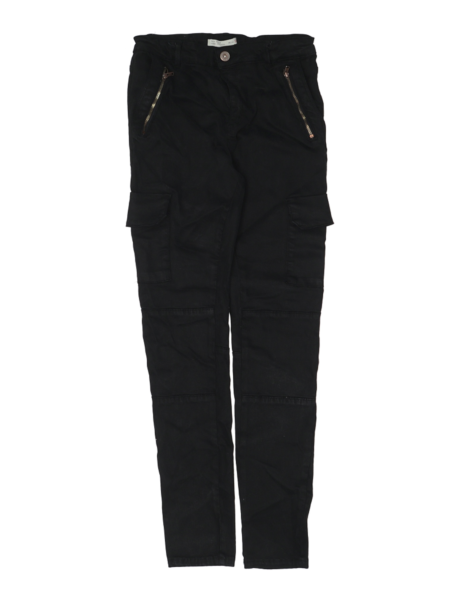 petite cargo trousers black