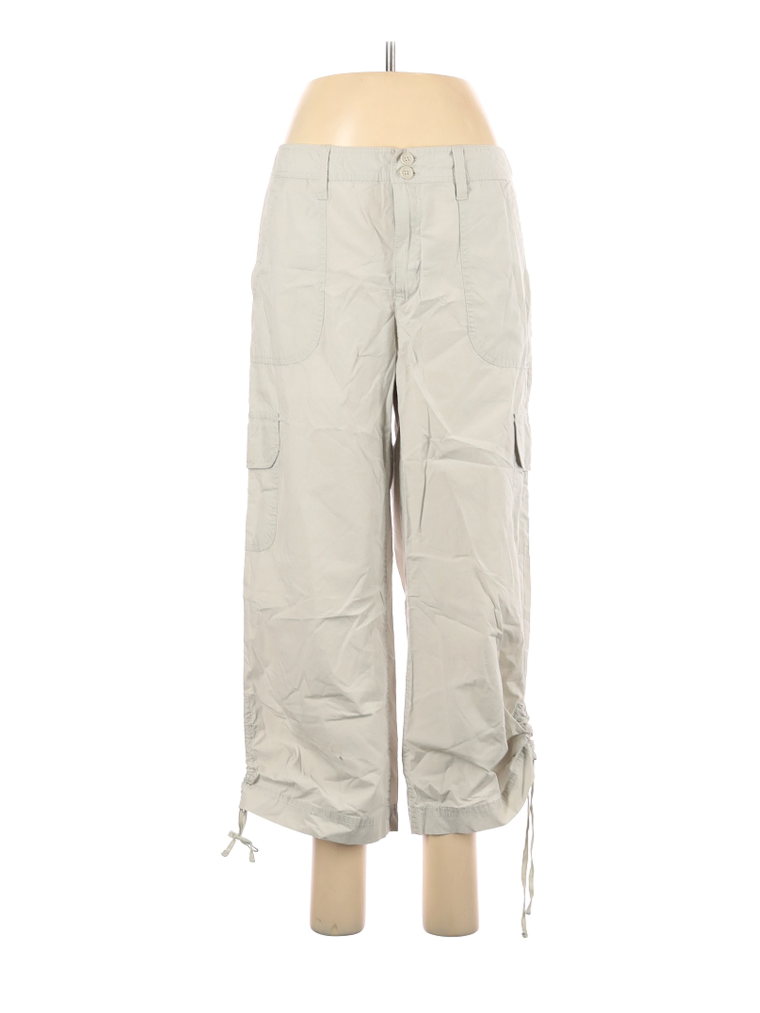 Jamaica Bay Women Ivory Cargo Pants 6 | eBay