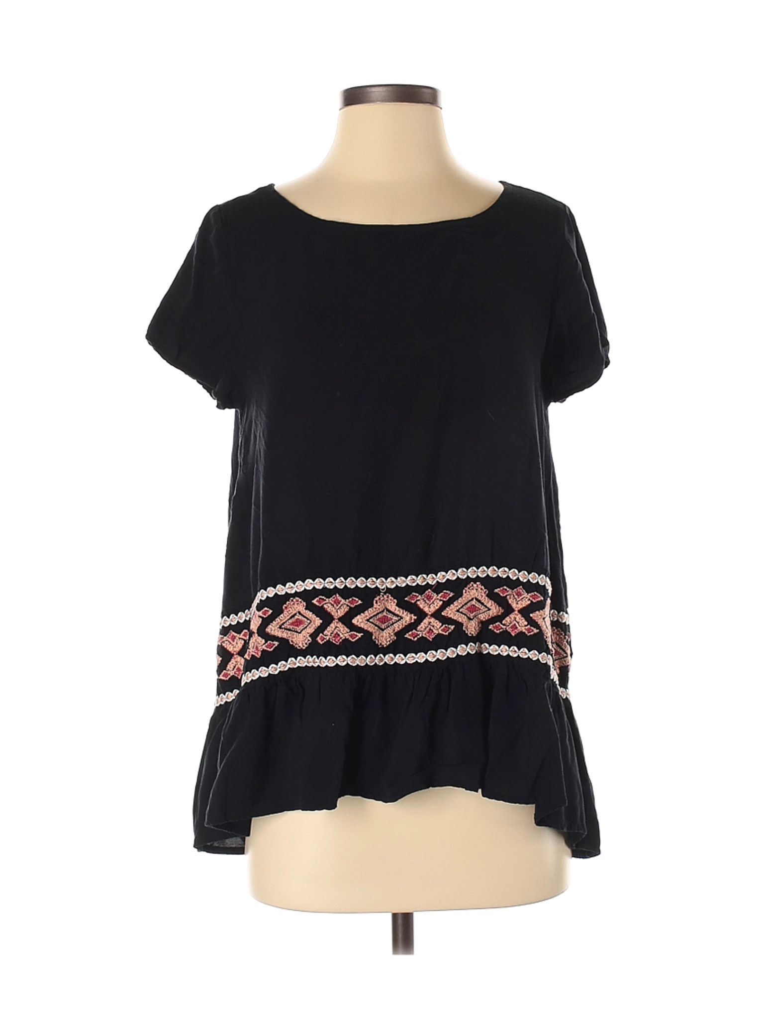 Indigo Women Black Short Sleeve Top S | eBay