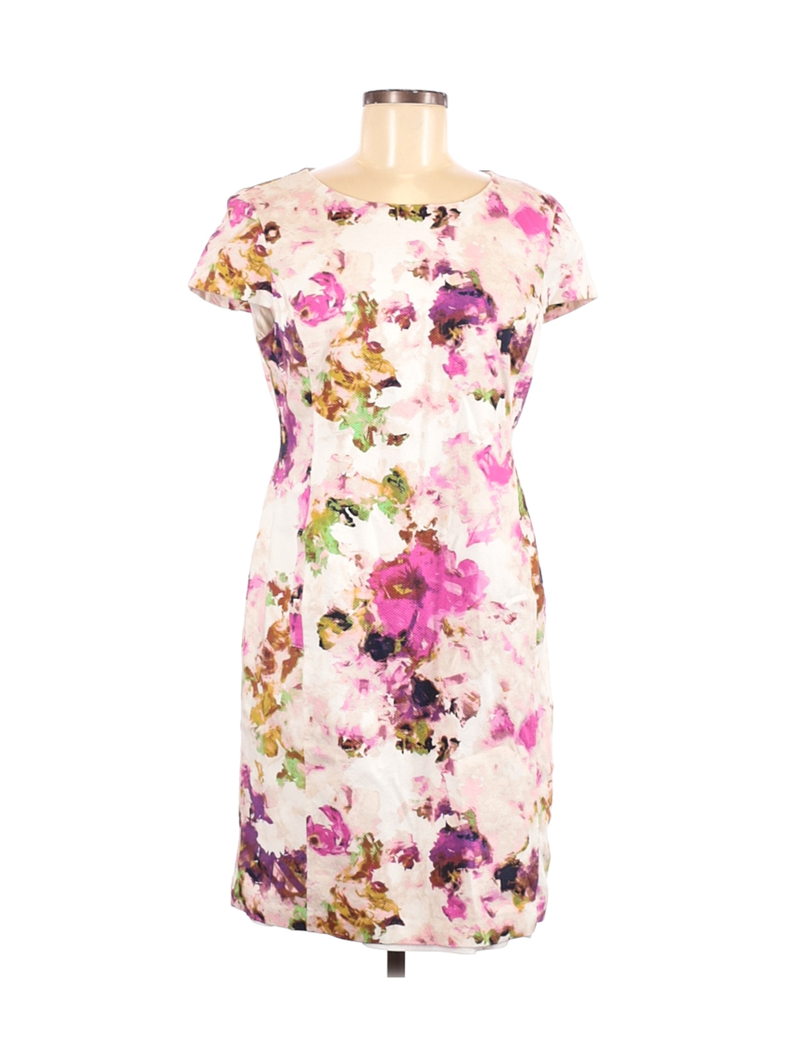 Liz Claiborne Women Ivory Casual Dress 8 | eBay