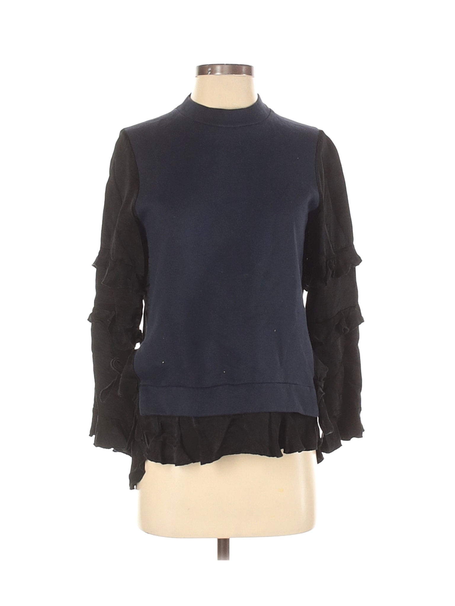 Zara Women Blue Long Sleeve Top XS | eBay