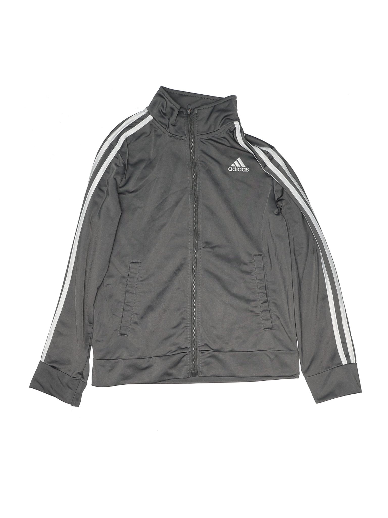 Adidas Boys Gray Track Jacket M Youth | eBay