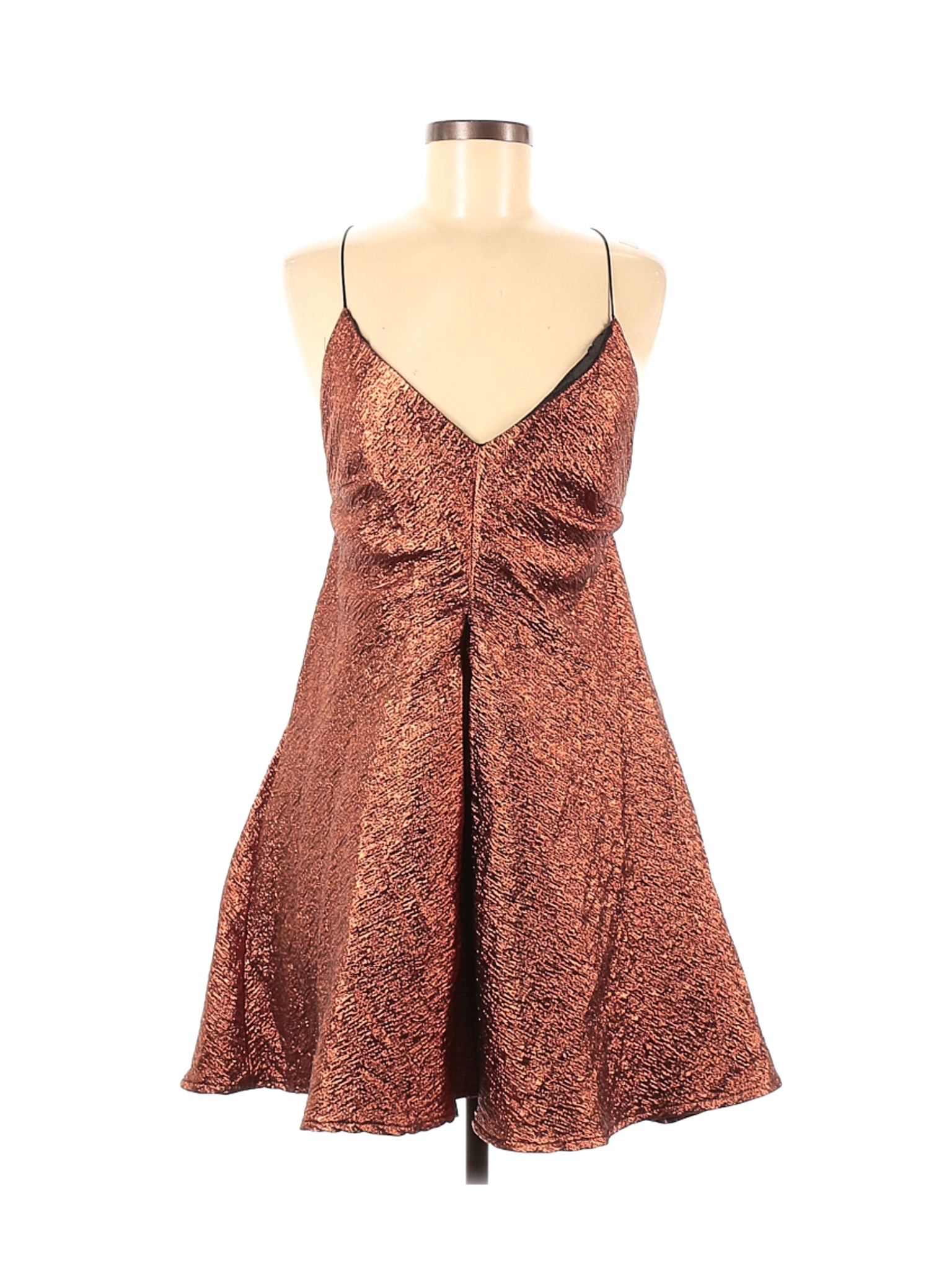 asos brown satin dress