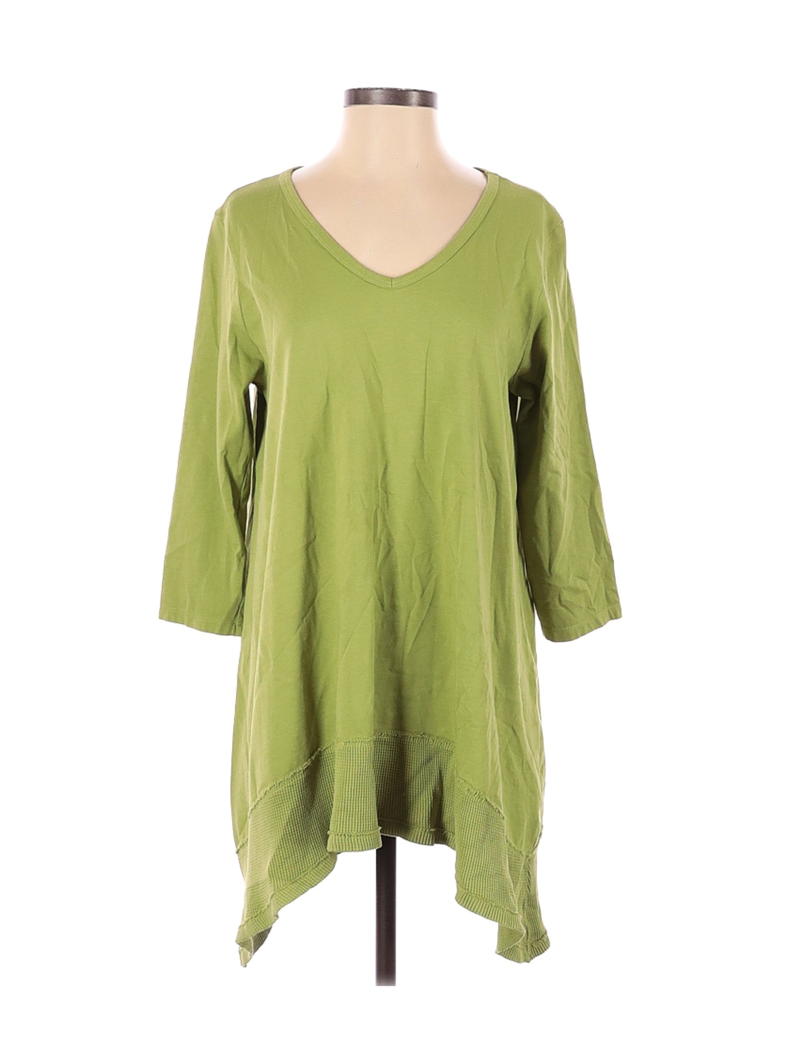Prairie Cotton Women Green 3/4 Sleeve Top S | eBay