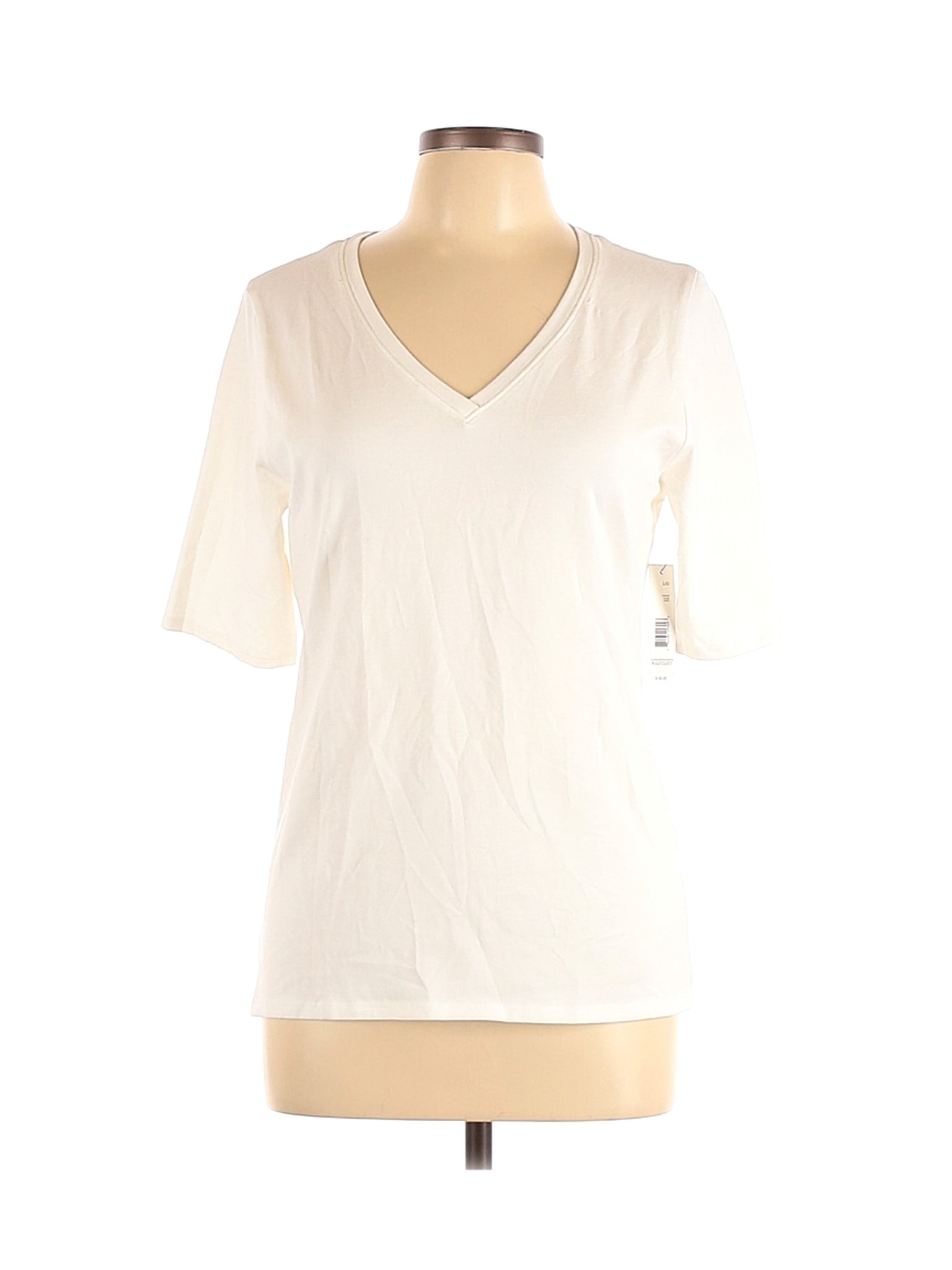 Tahari Women Ivory Short Sleeve T-Shirt L | eBay