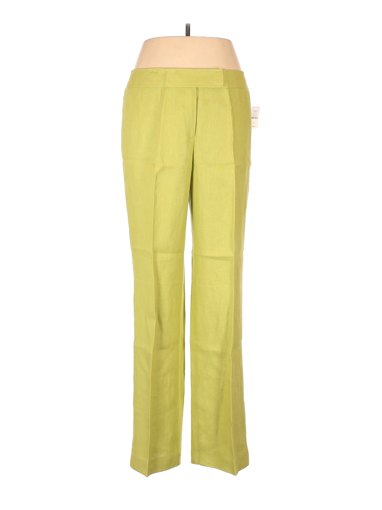 NWT Talbots Women Yellow Linen Pants 14 | eBay