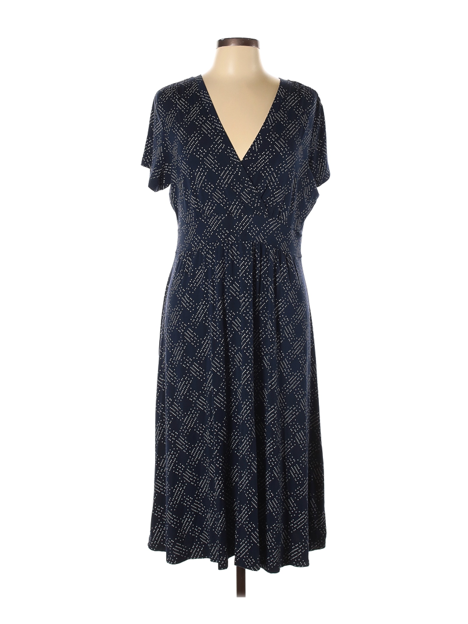 L.L.Bean Women Blue Casual Dress L | eBay