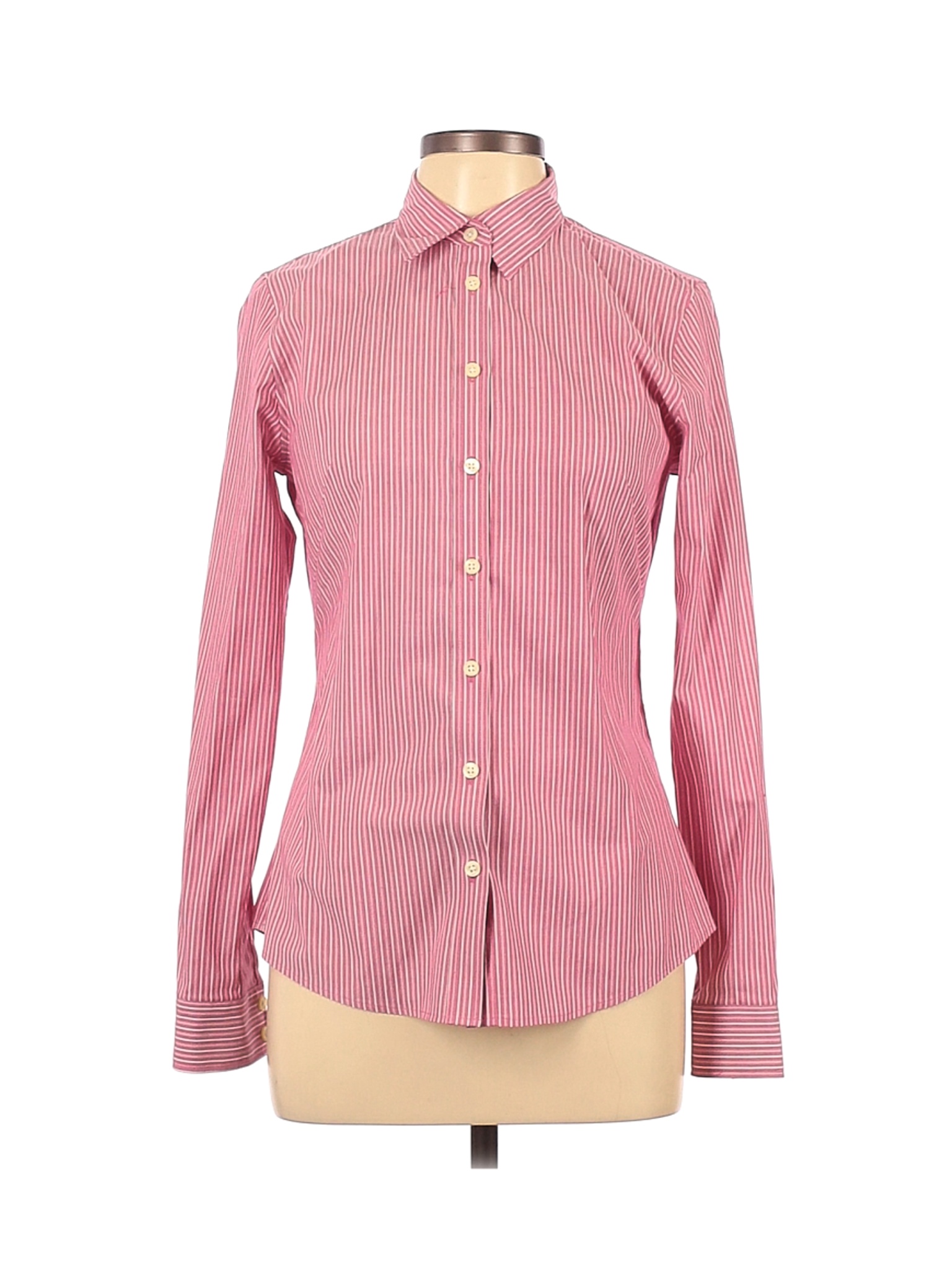 Banana Republic Women Pink Long Sleeve Button-Down Shirt 10 | eBay