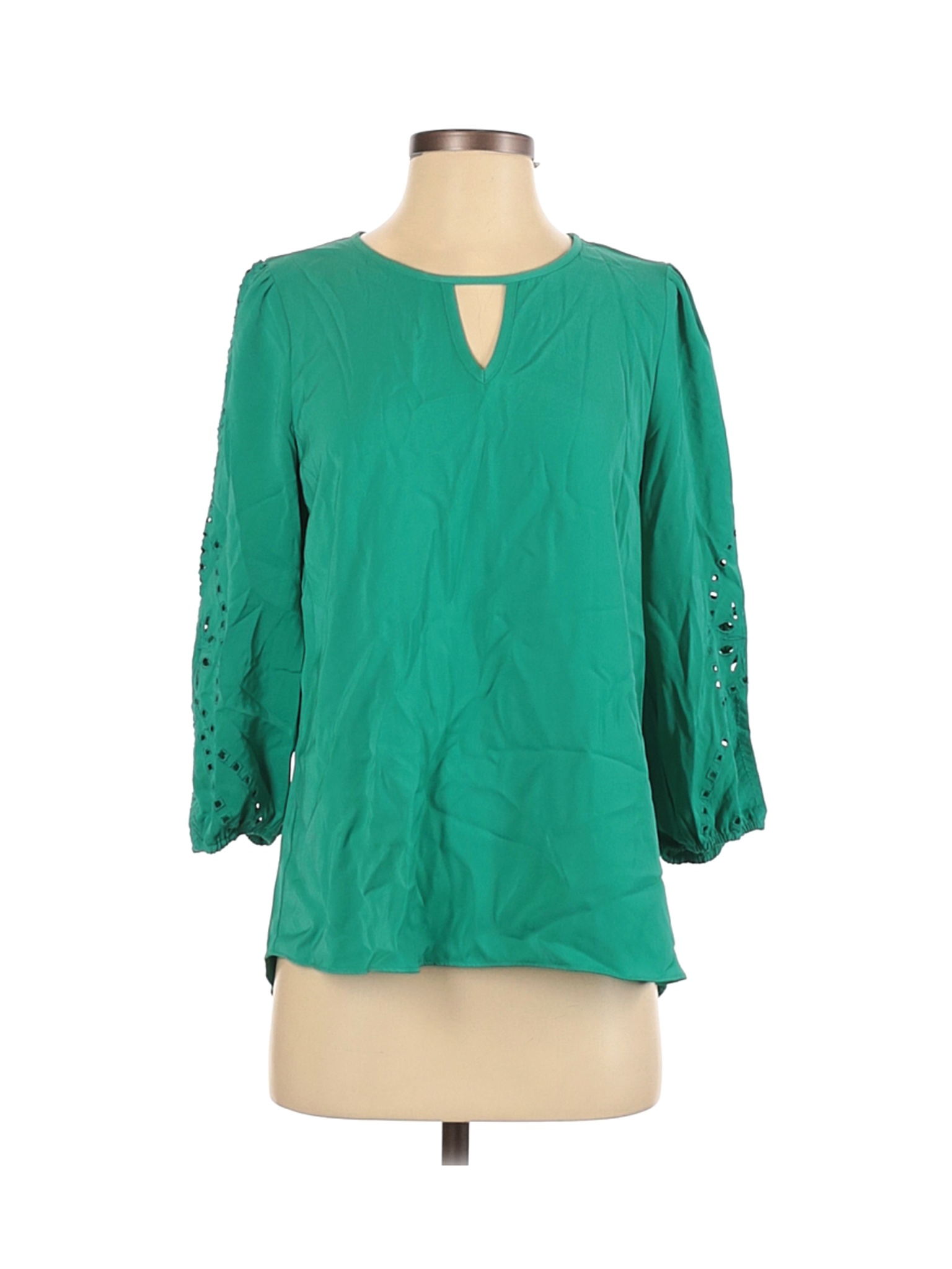 Market and Spruce Women Green 3/4 Sleeve Blouse S | eBay