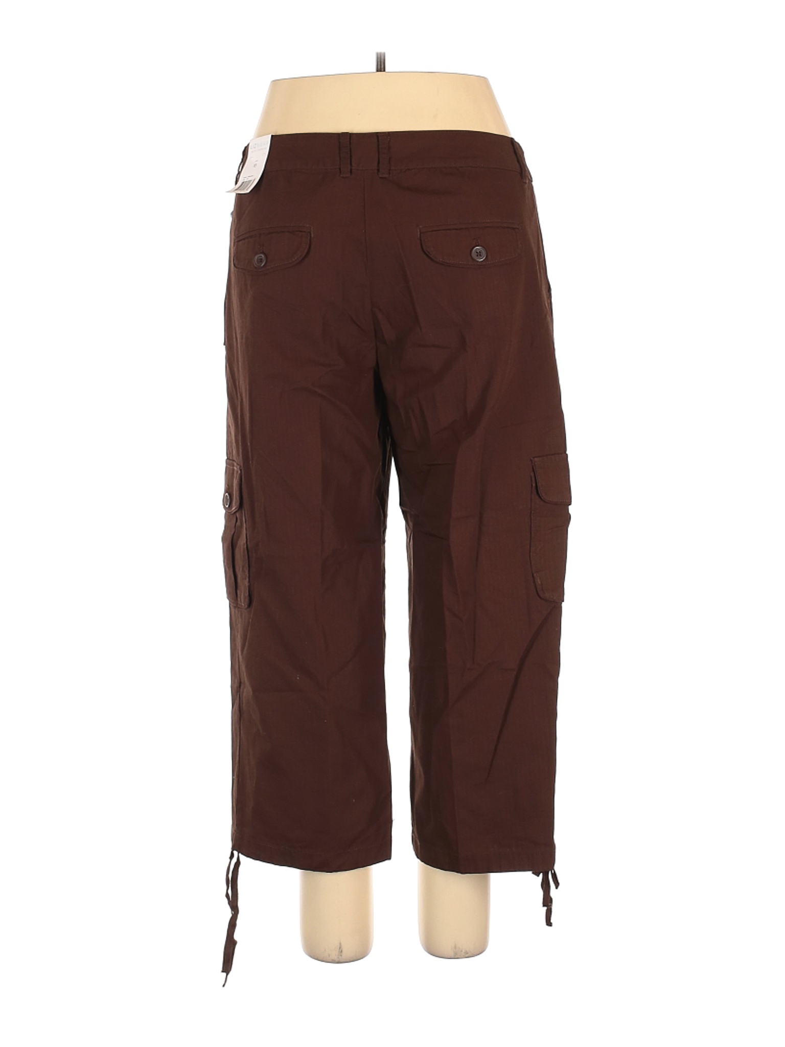 NWT Lizwear by Liz Claiborne Women Brown Cargo Pants 16 | eBay