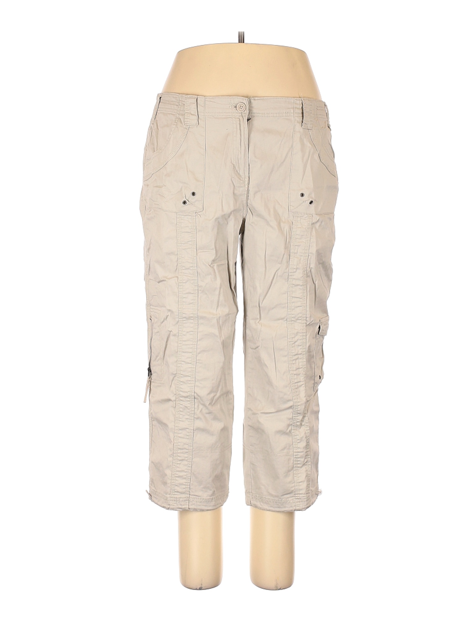 Style&Co Women Ivory Cargo Pants 16 | eBay