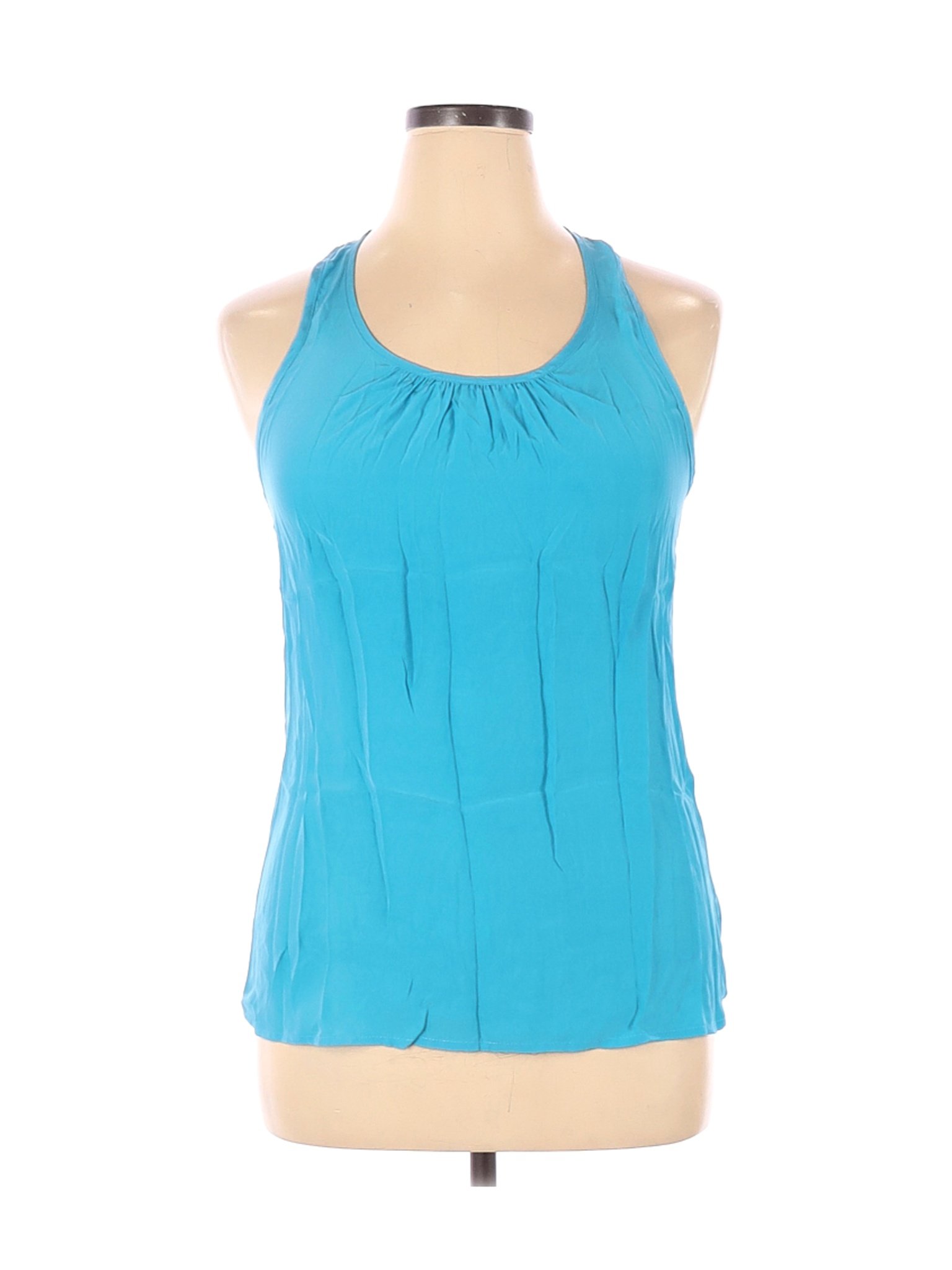 NWT Britt Ryan Women Blue Sleeveless Silk Top L | eBay
