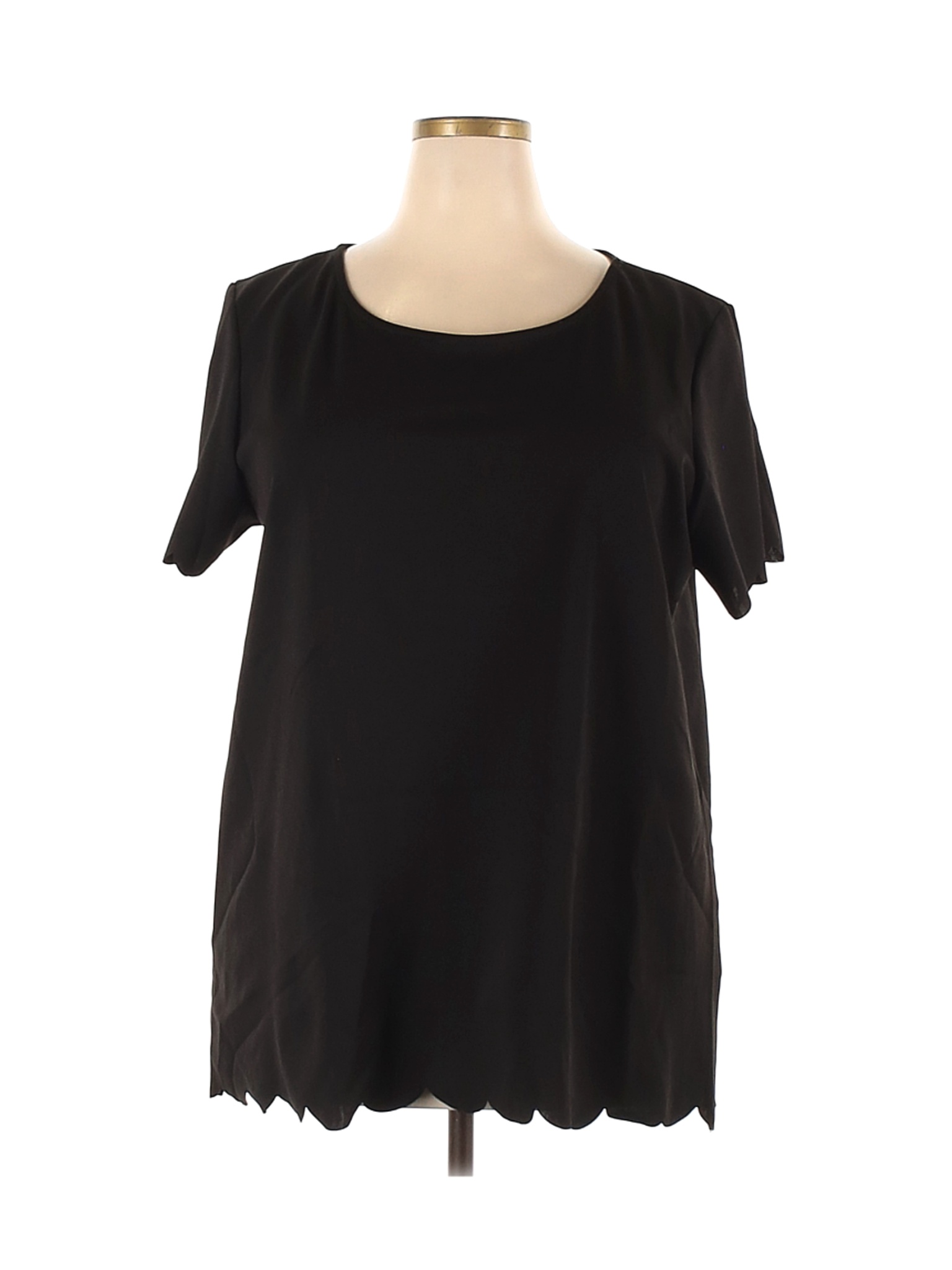 Jodifl Women Black Short Sleeve Blouse 2X Plus | eBay