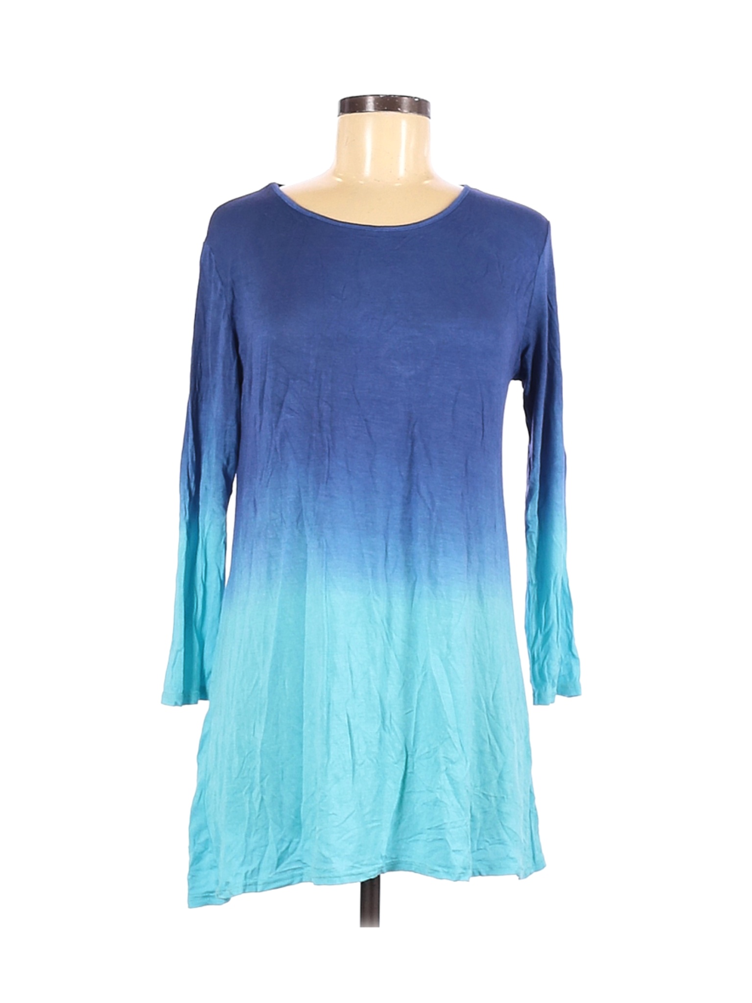 Unbranded Women Blue 3/4 Sleeve Top M | eBay