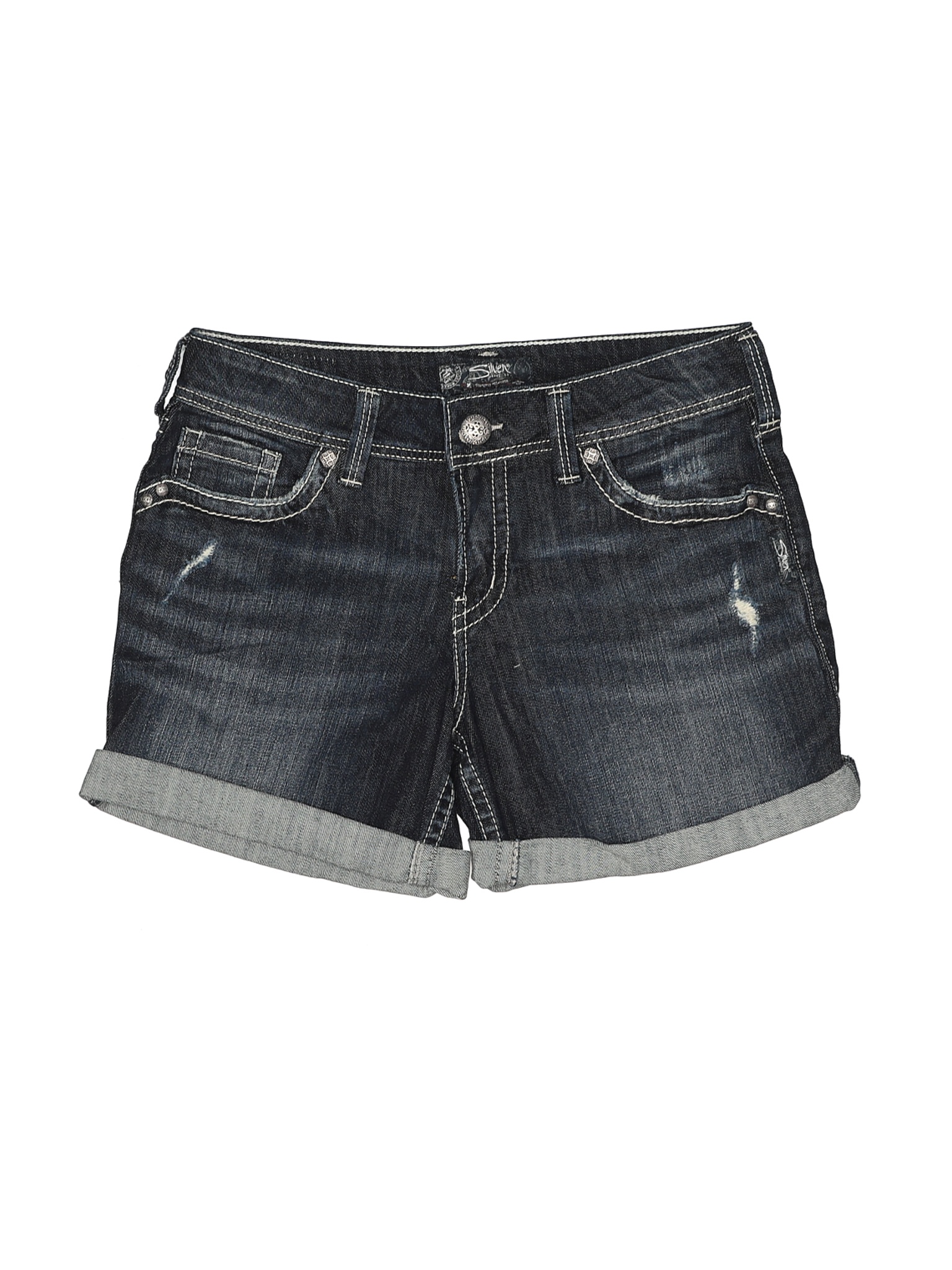 Silver Jeans Co. Women Black Denim Shorts 30W | eBay