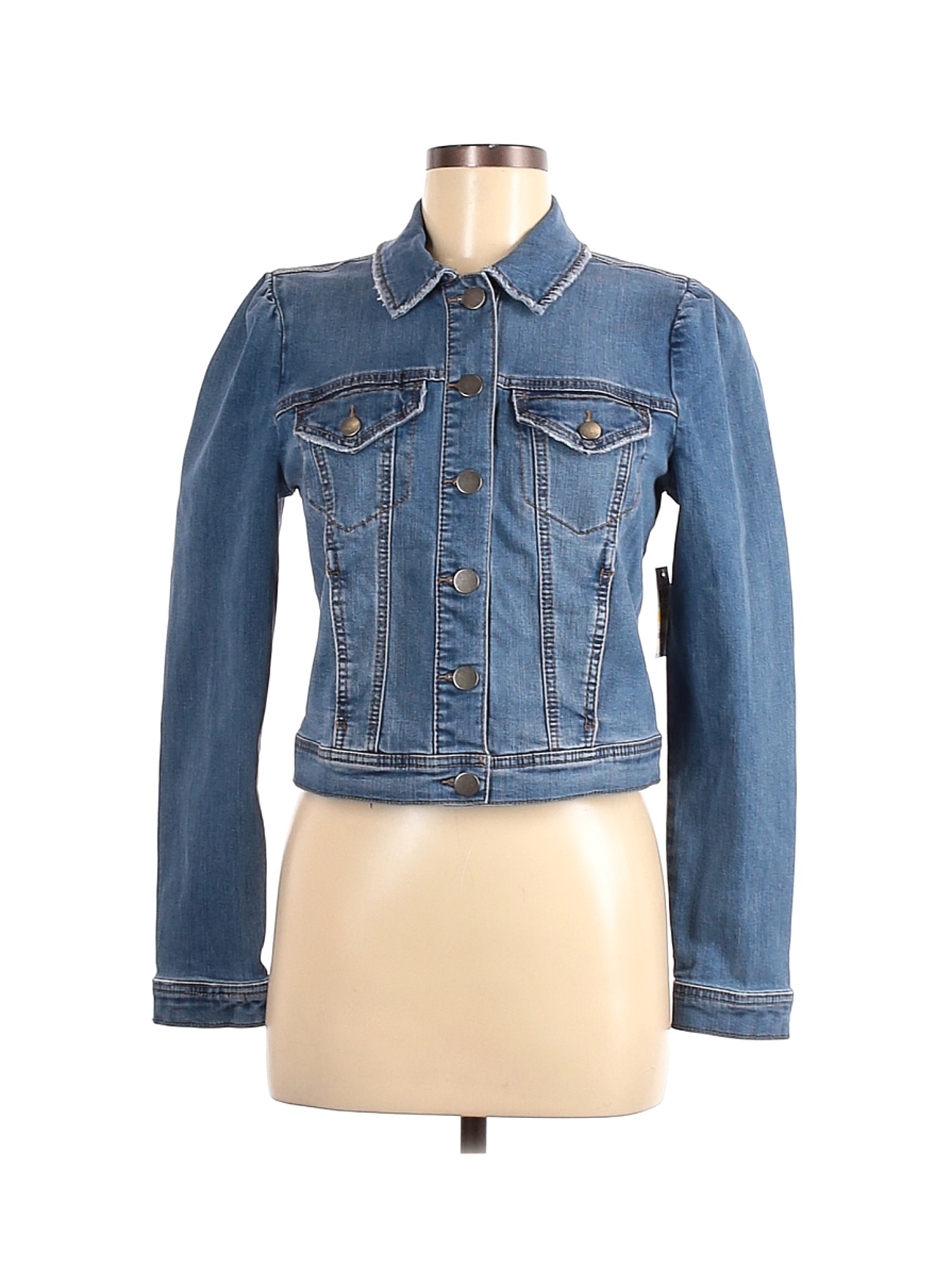 NWT Maison Jules Women Blue Denim Jacket M | eBay