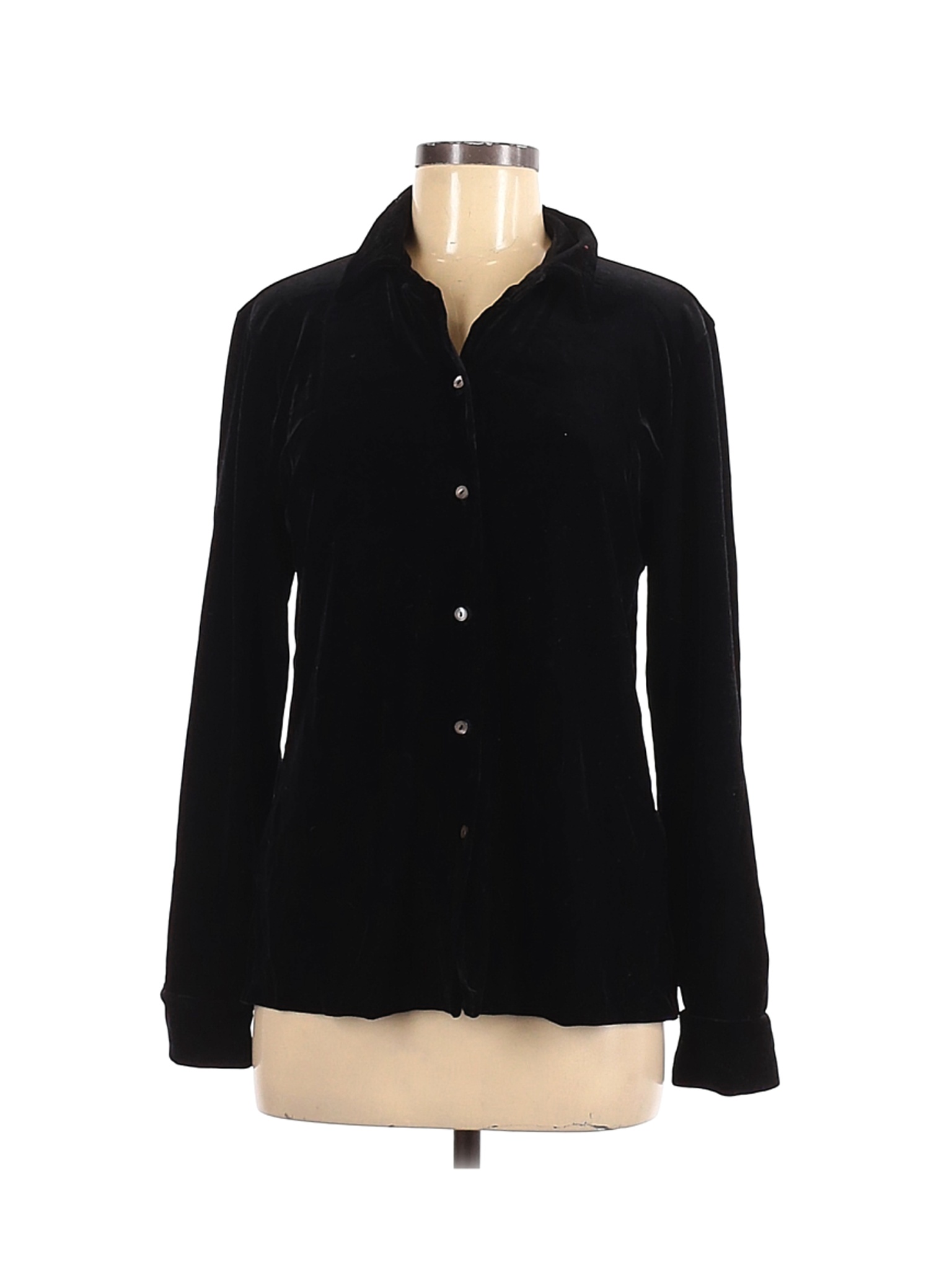 Anne Klein Women Black Long Sleeve Blouse M | eBay