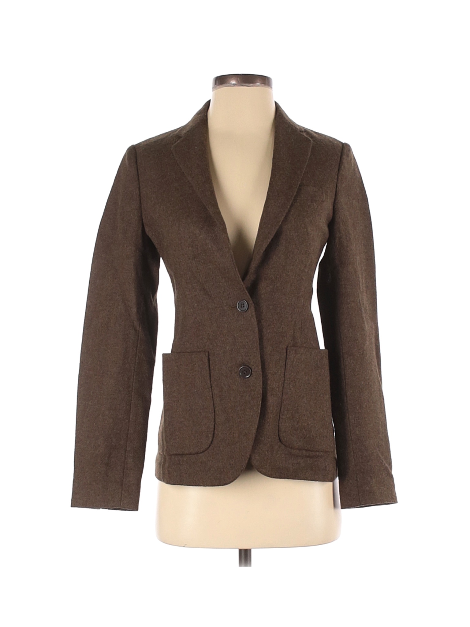 Uniqlo Women Brown Wool Blazer S | eBay