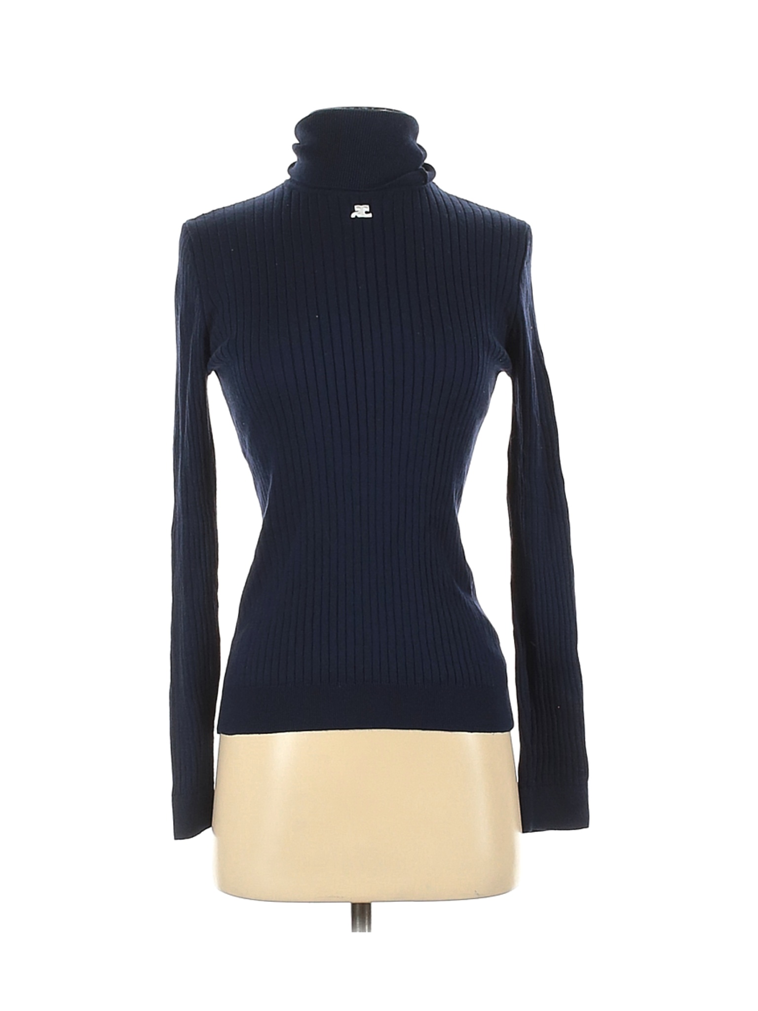 Courrèges Women Blue Turtleneck Sweater 2 | eBay