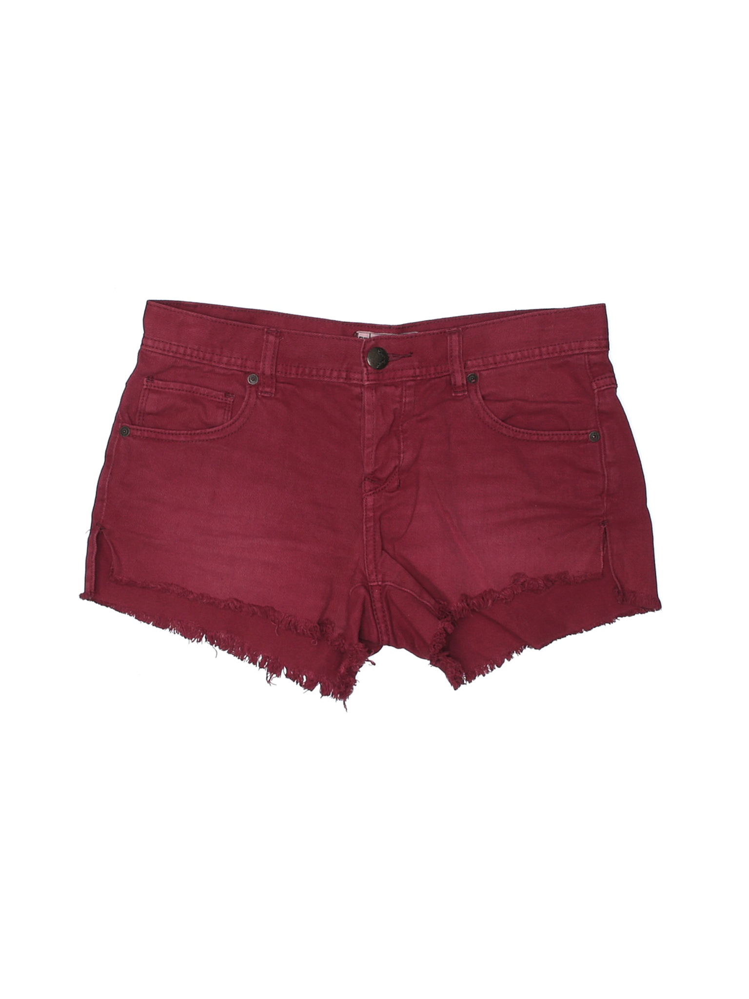 Free People Women Red Denim Shorts 26W | eBay