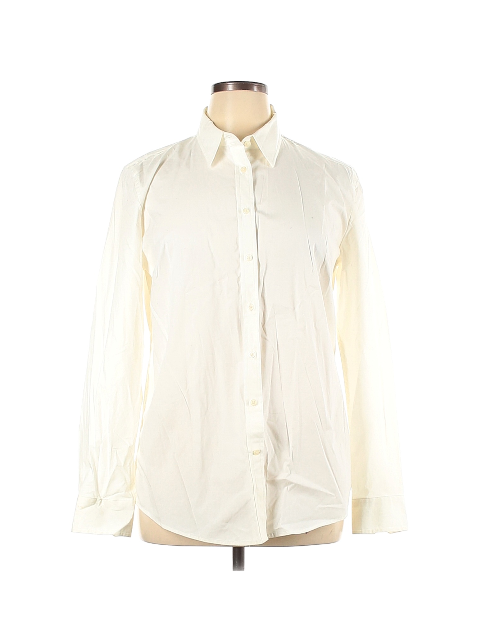 NWT Gap Women Ivory Long Sleeve Button-Down Shirt XL | eBay