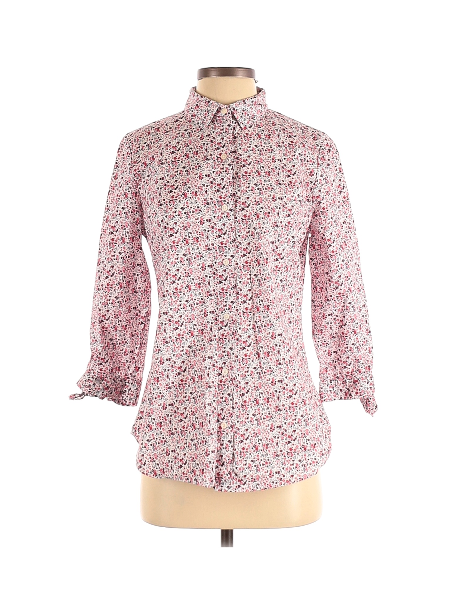 Banana Republic Women Pink Long Sleeve Button-Down Shirt S | eBay