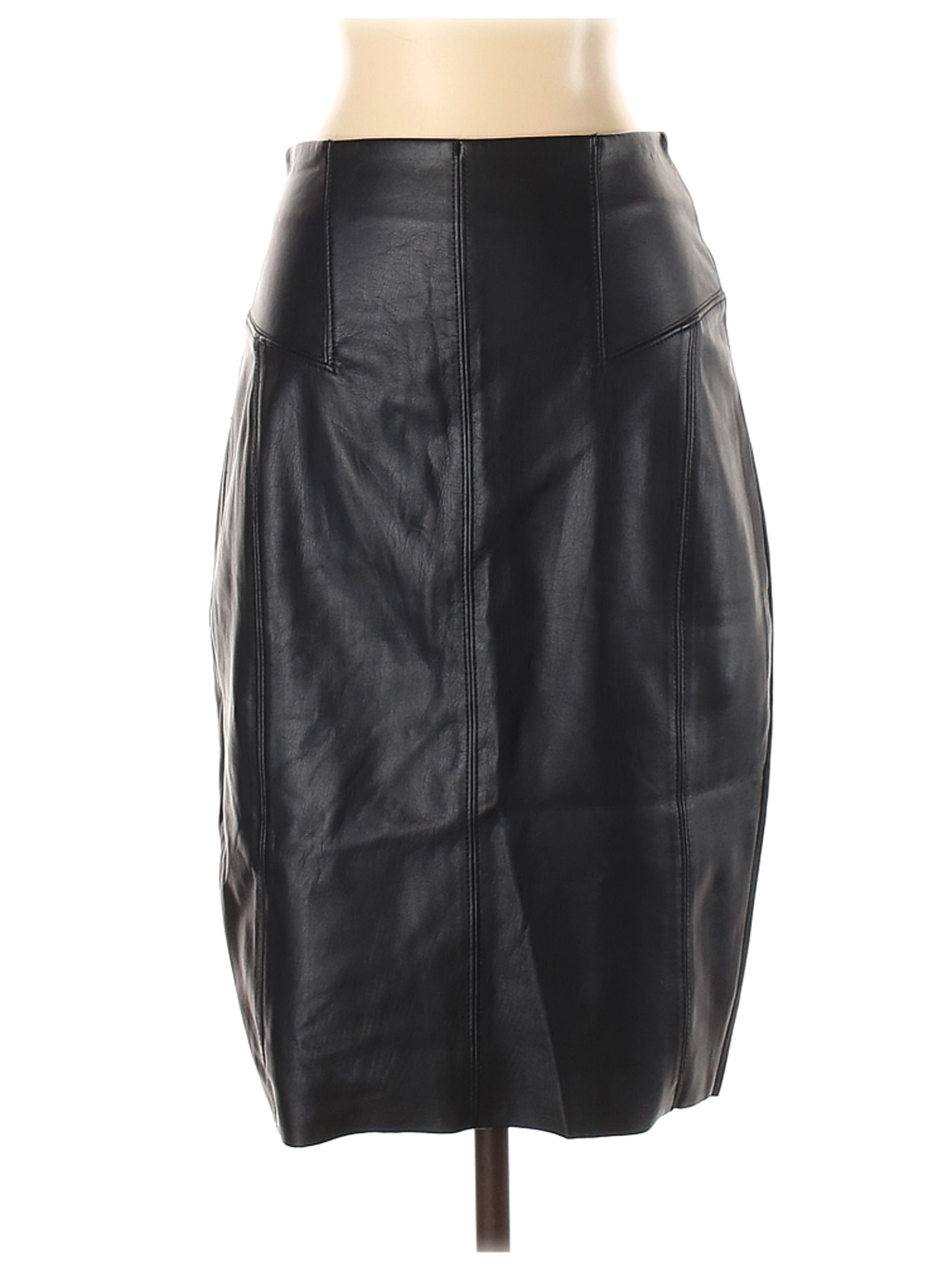 Express Women Black Leather Skirt 2 | eBay