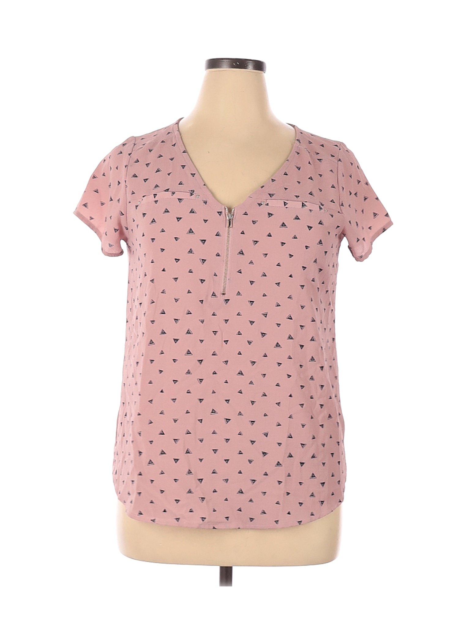 short sleeve pink shirt