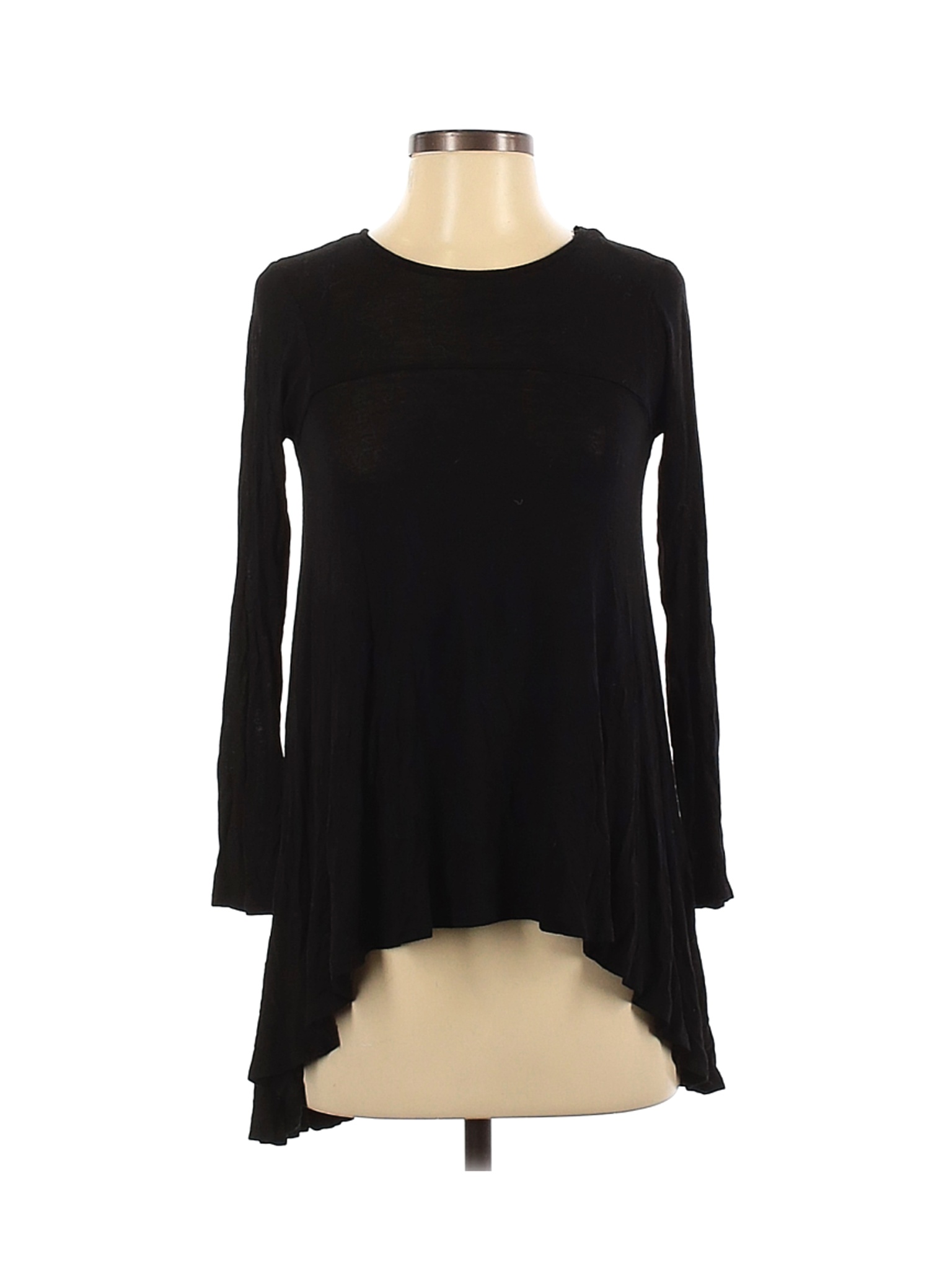 Zara Women Black Long Sleeve T-Shirt S | eBay