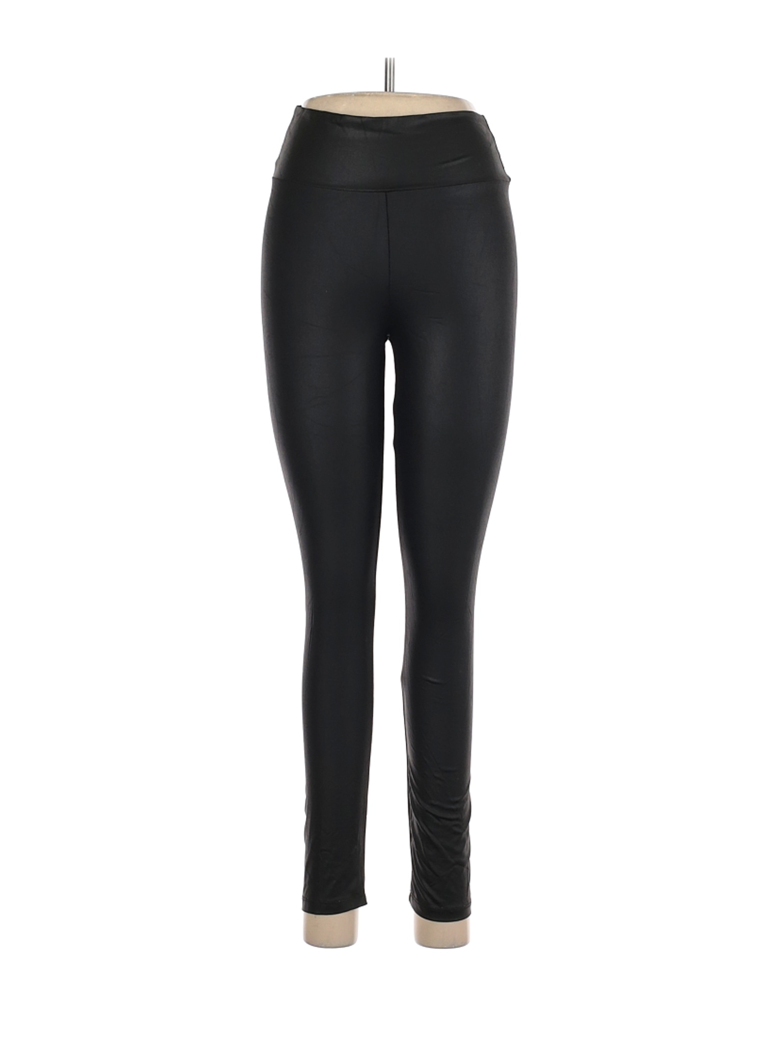 Assorted Brands Women Black Faux Leather Pants M | eBay