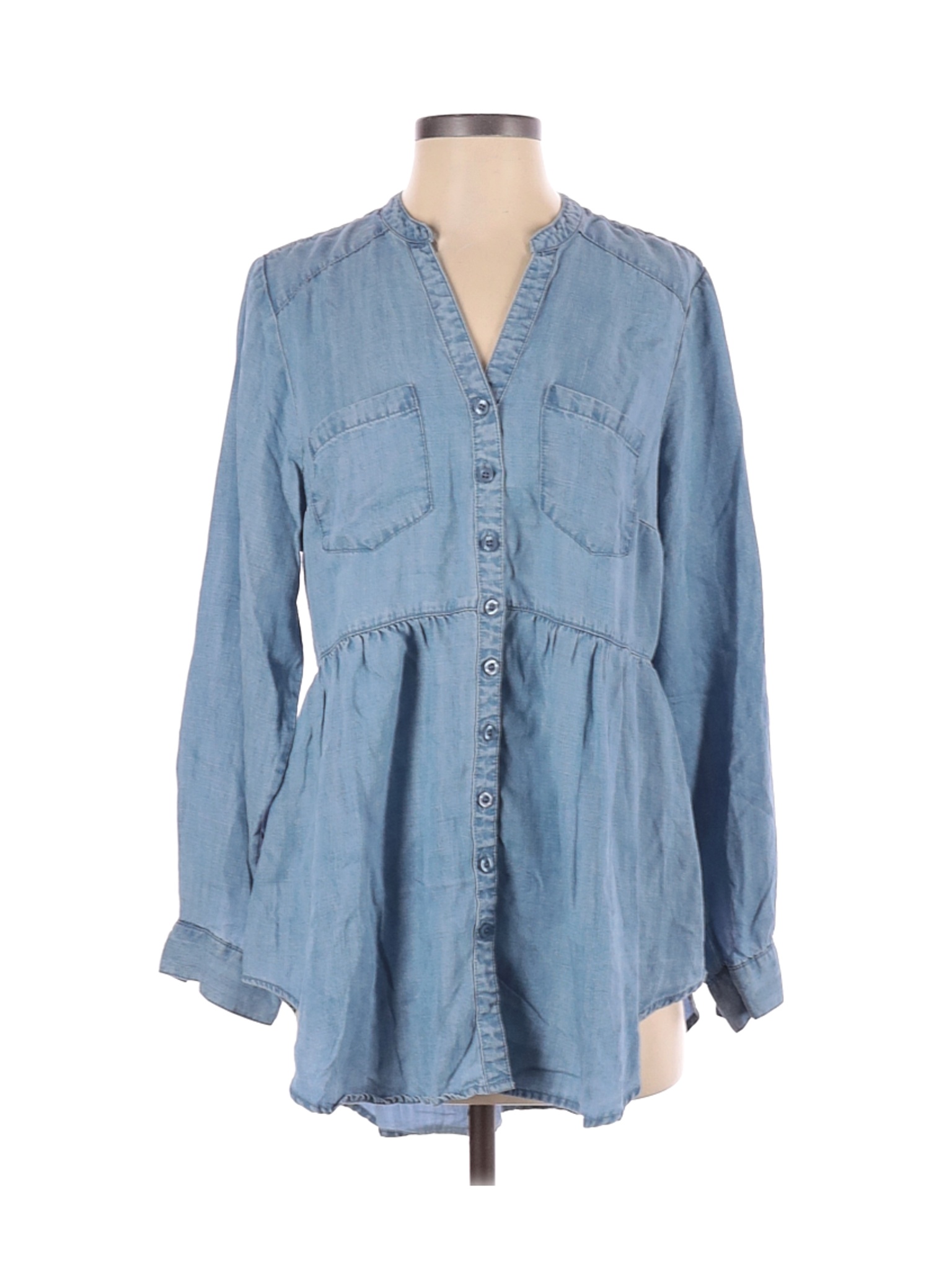 Torrid Women Blue Long Sleeve Button-Down Shirt L Plus | eBay