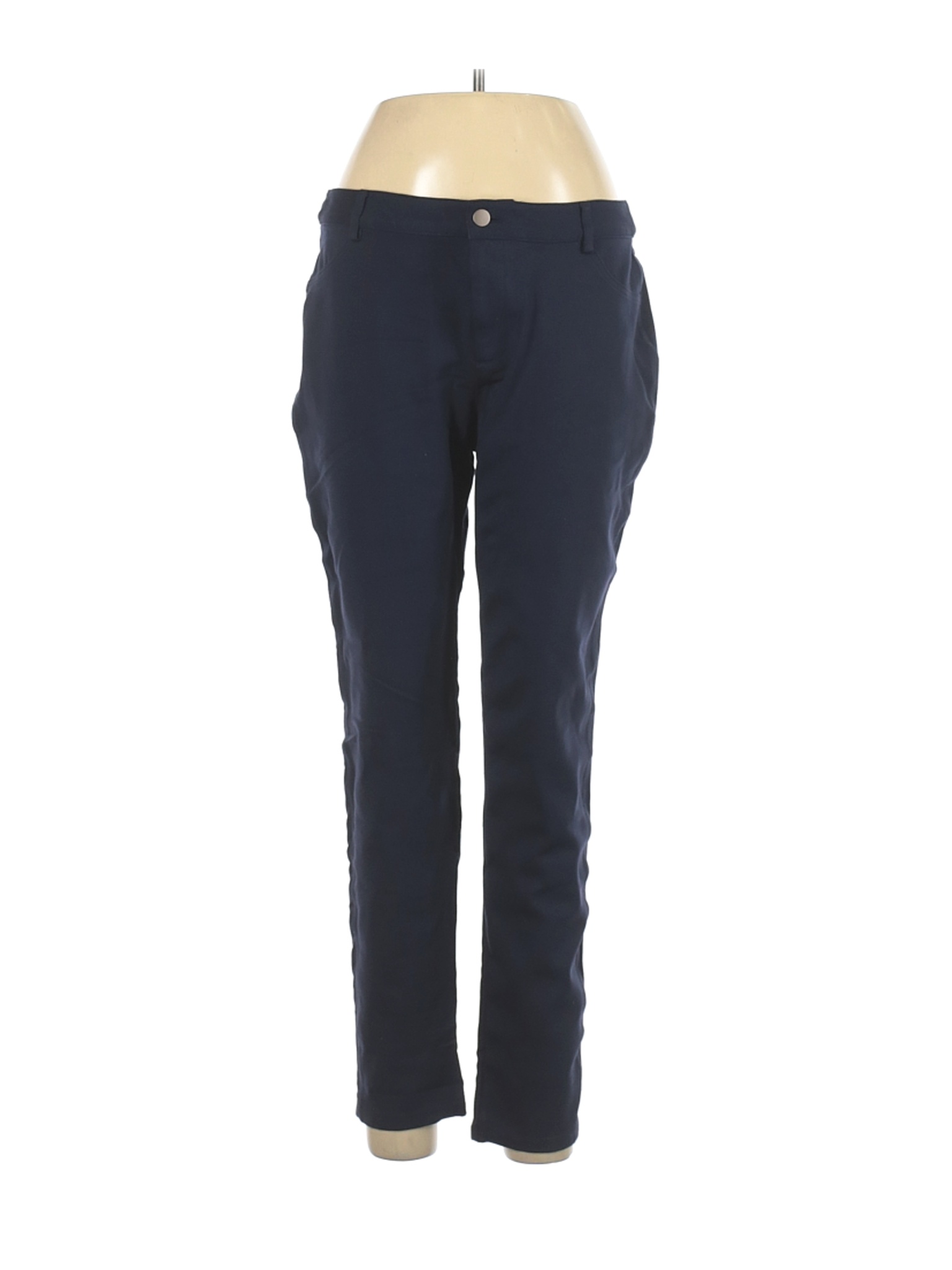 Crown & Ivy Women Blue Casual Pants 12 | eBay