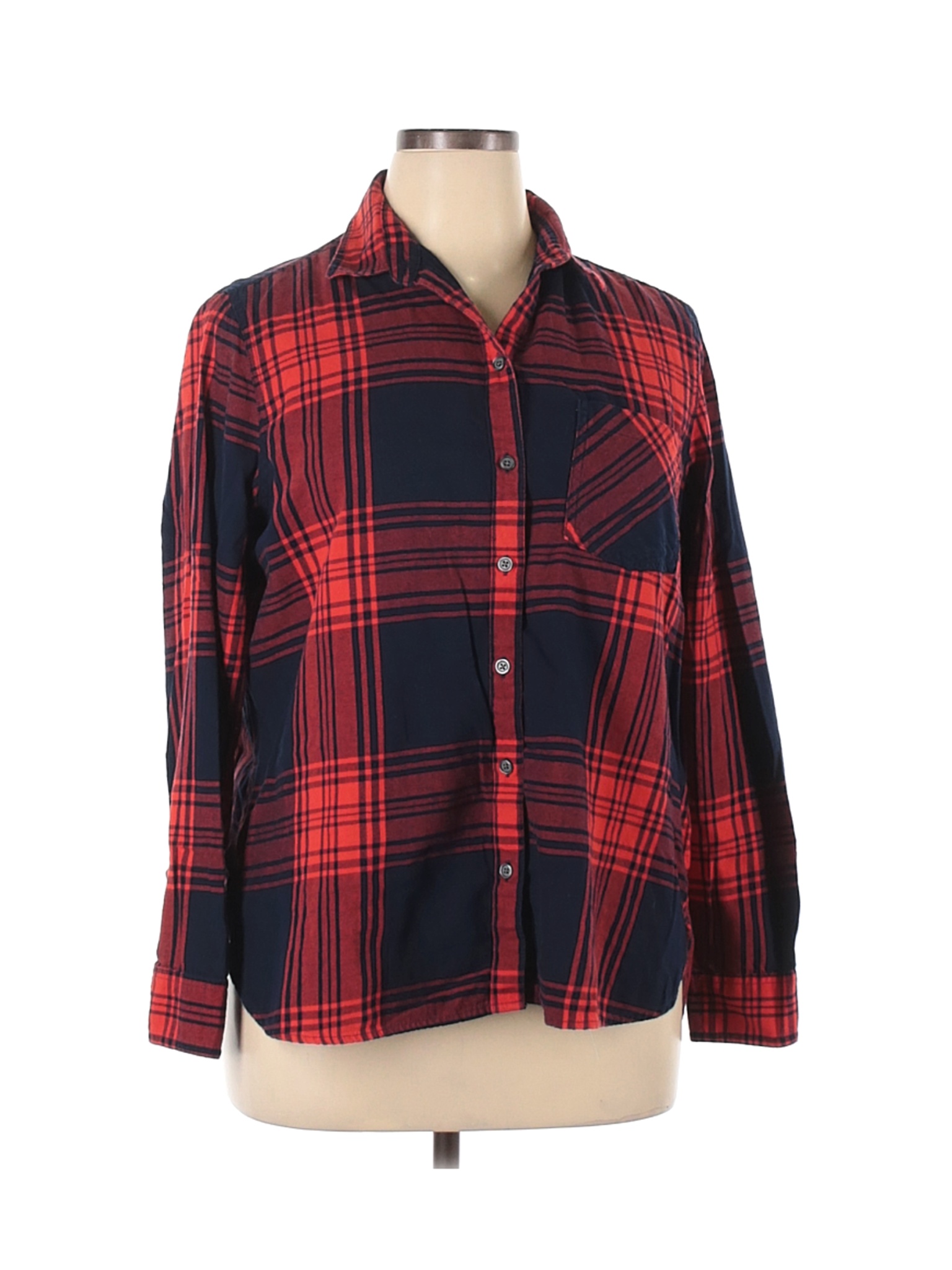 old navy orange plaid coat