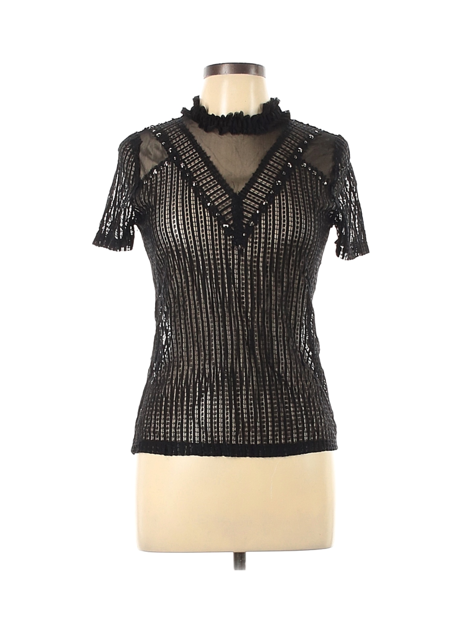 Trafaluc by Zara Women Black Short Sleeve Blouse L | eBay