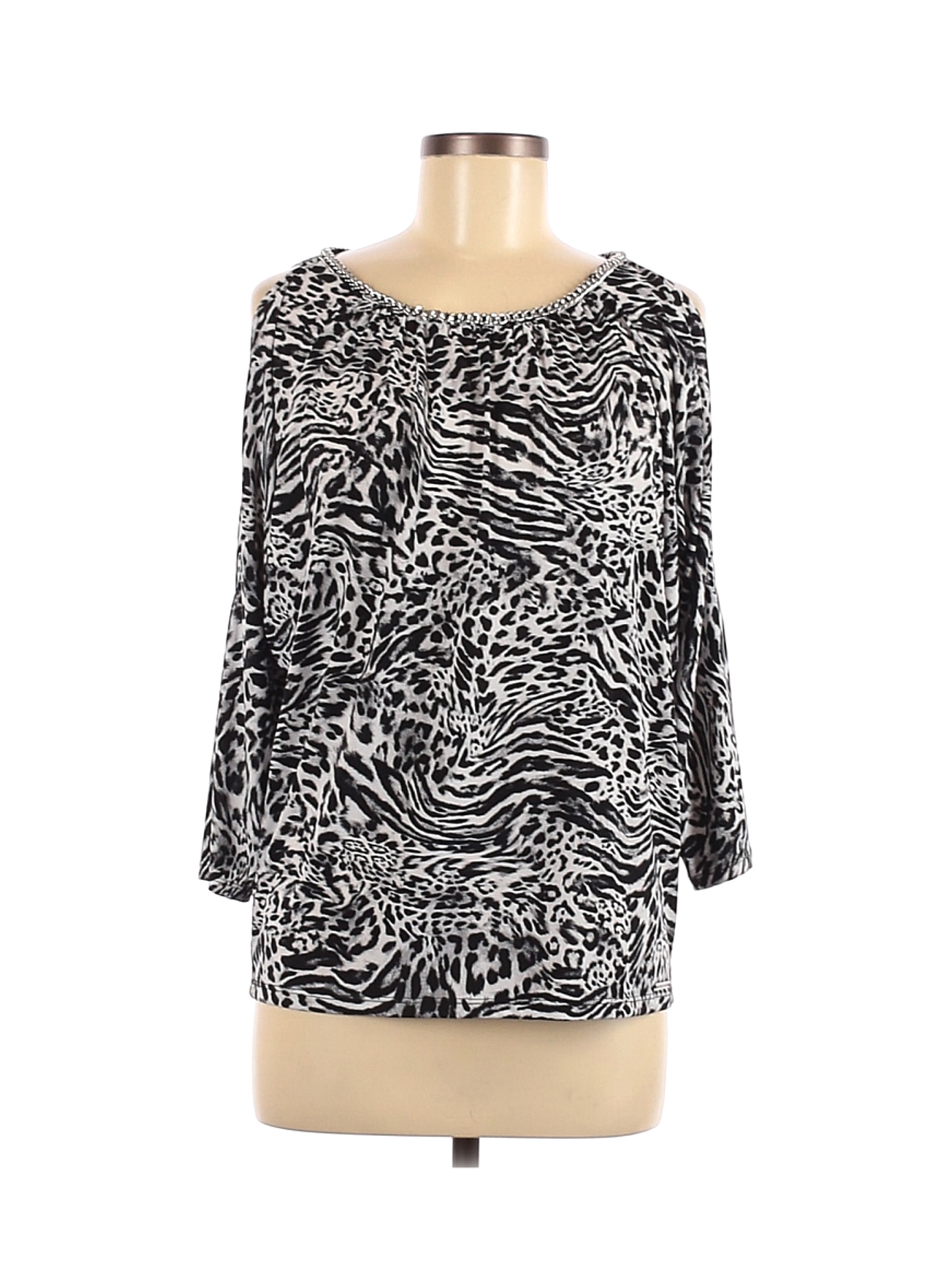michael kors black long sleeve top