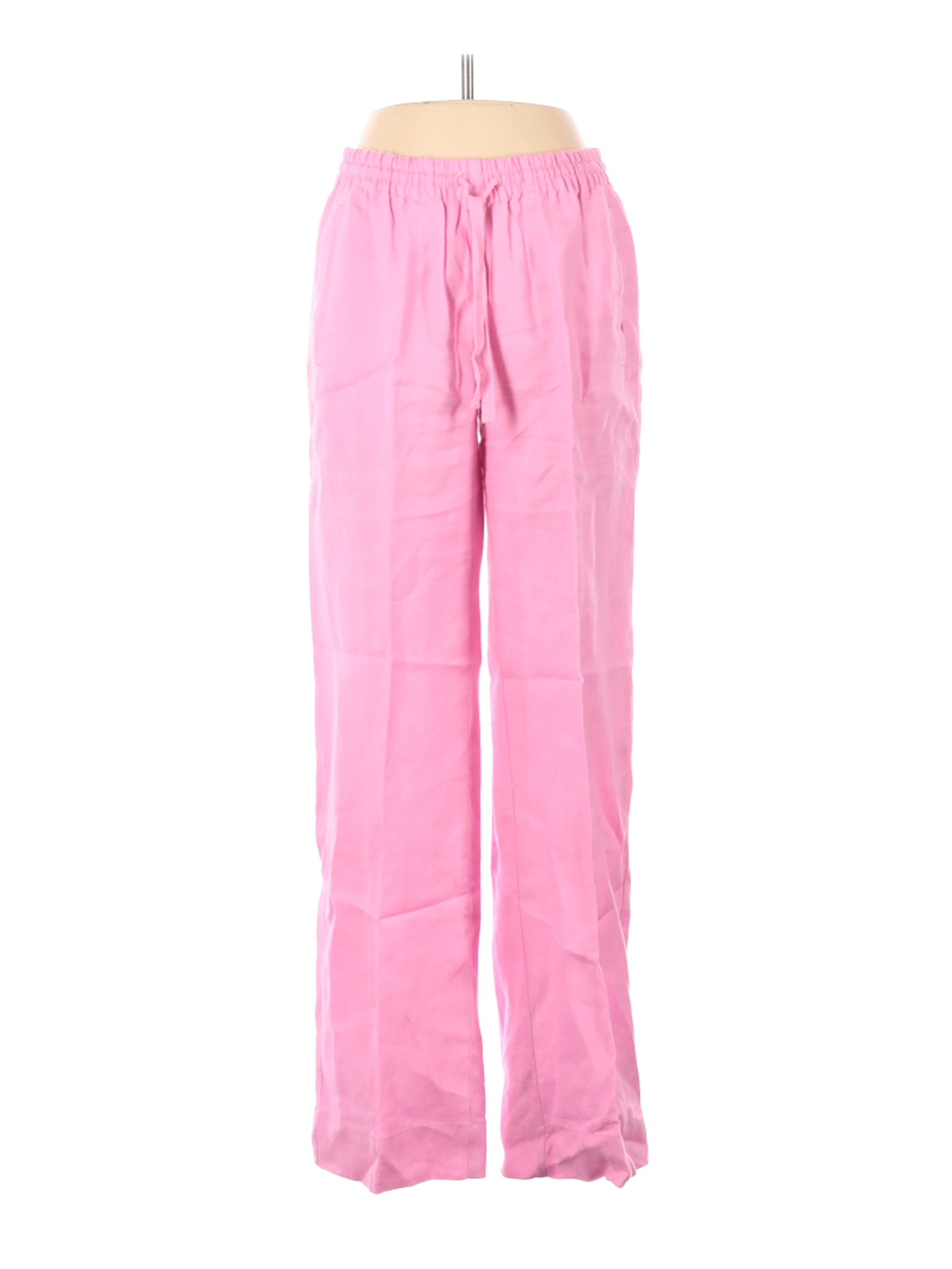 womens pink linen pants