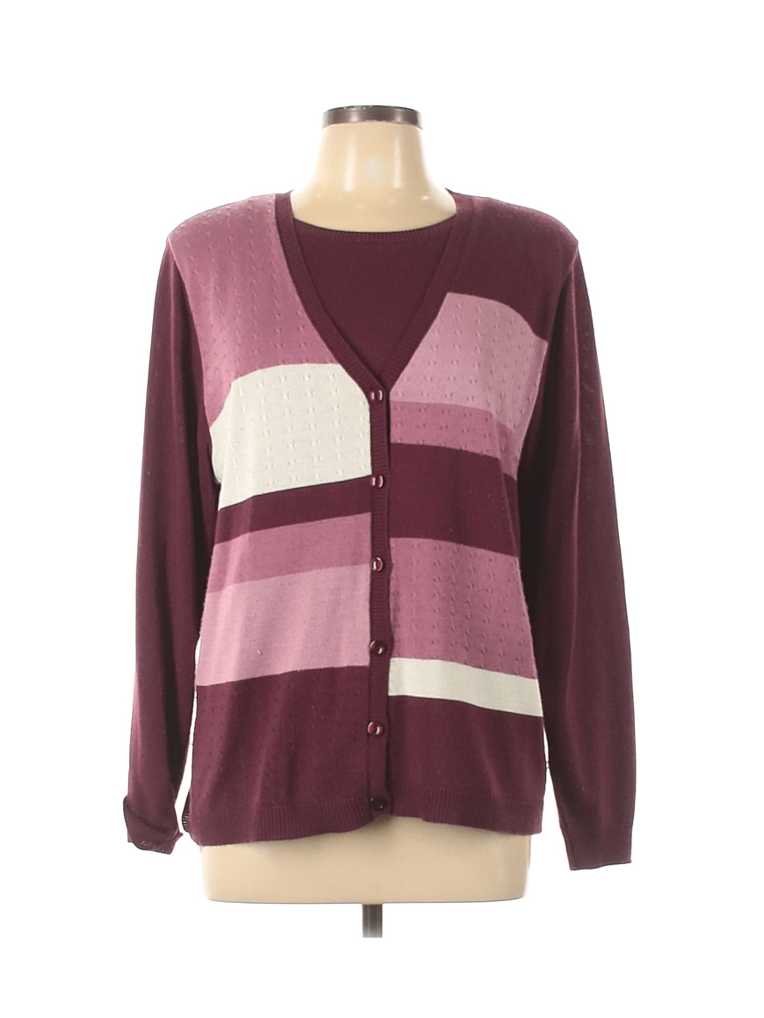 Alfred Dunner Women Purple Pullover Sweater L | eBay