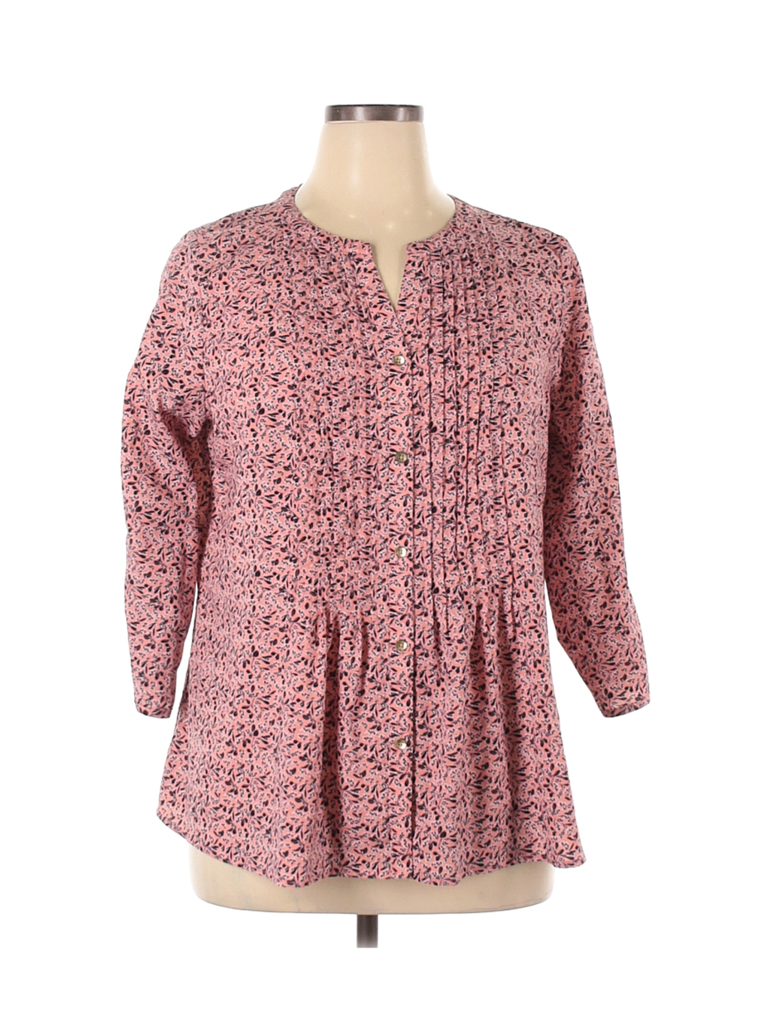 Croft & Barrow Women Pink Long Sleeve Blouse XL | eBay