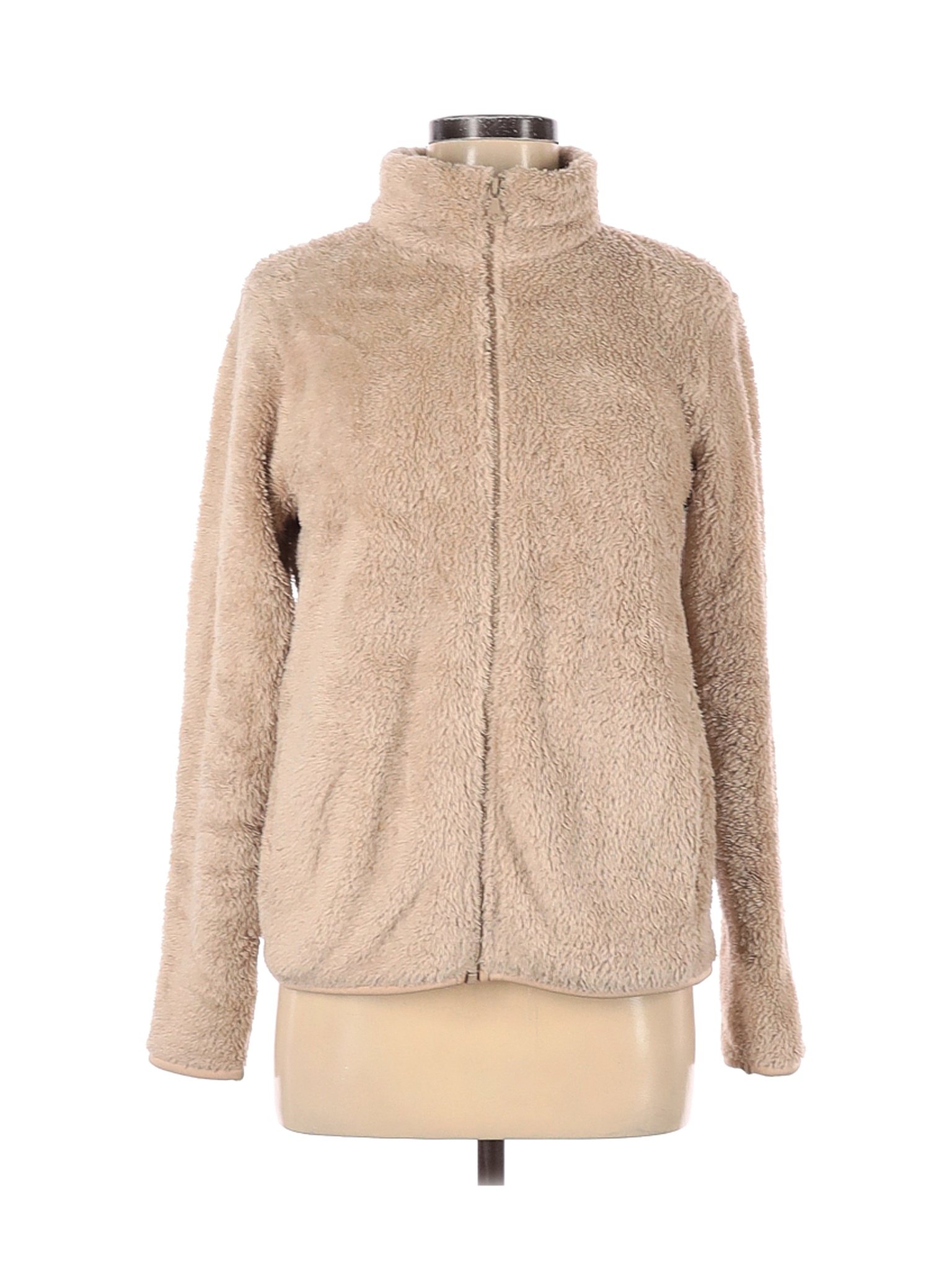 Uniqlo Women Brown Faux Fur Jacket M | eBay