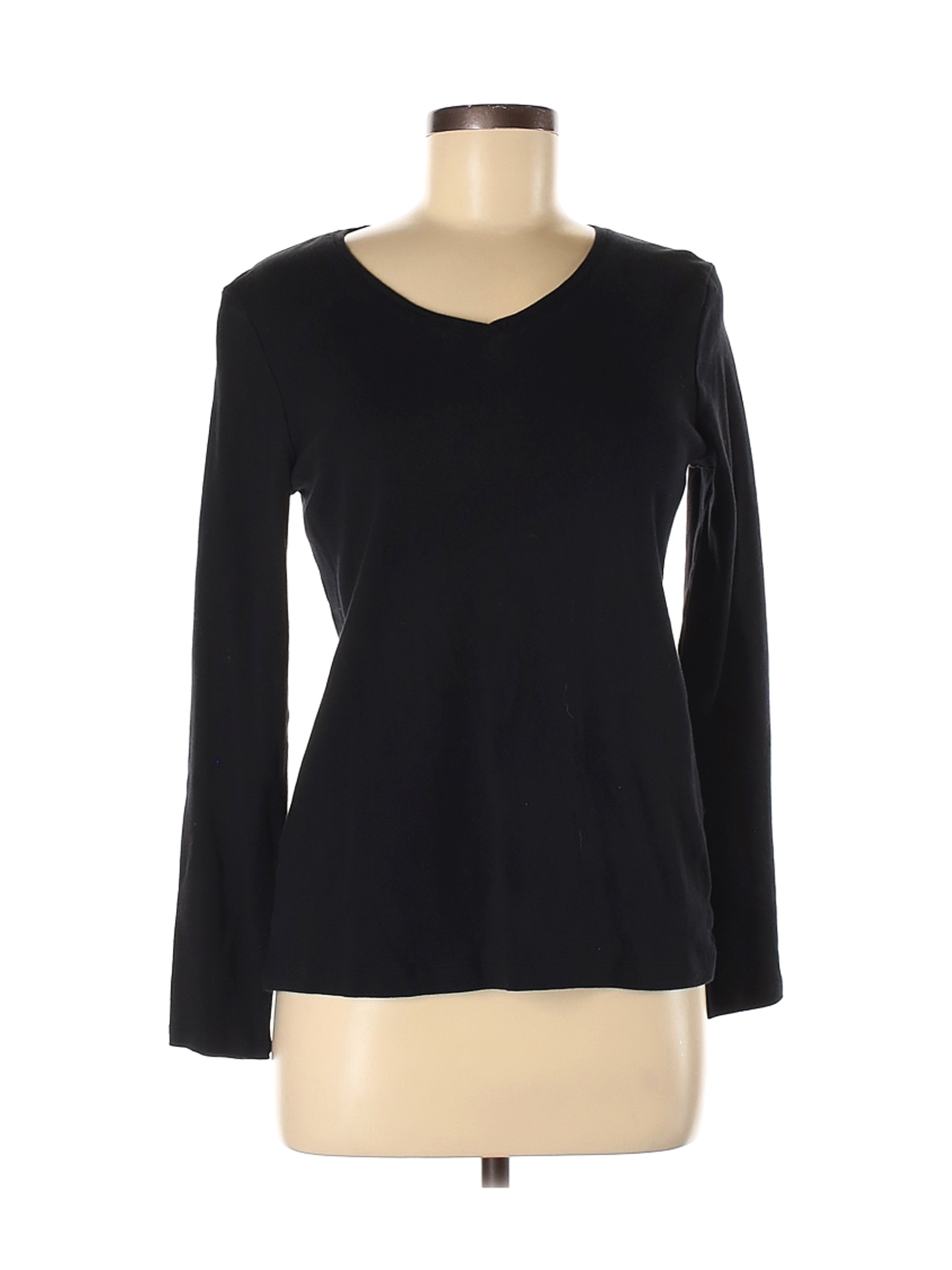 Croft & Barrow Women Black Long Sleeve Top M | eBay