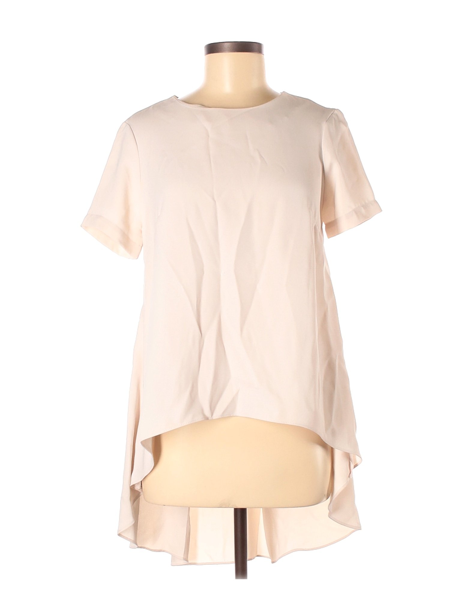 brown short sleeve blouse