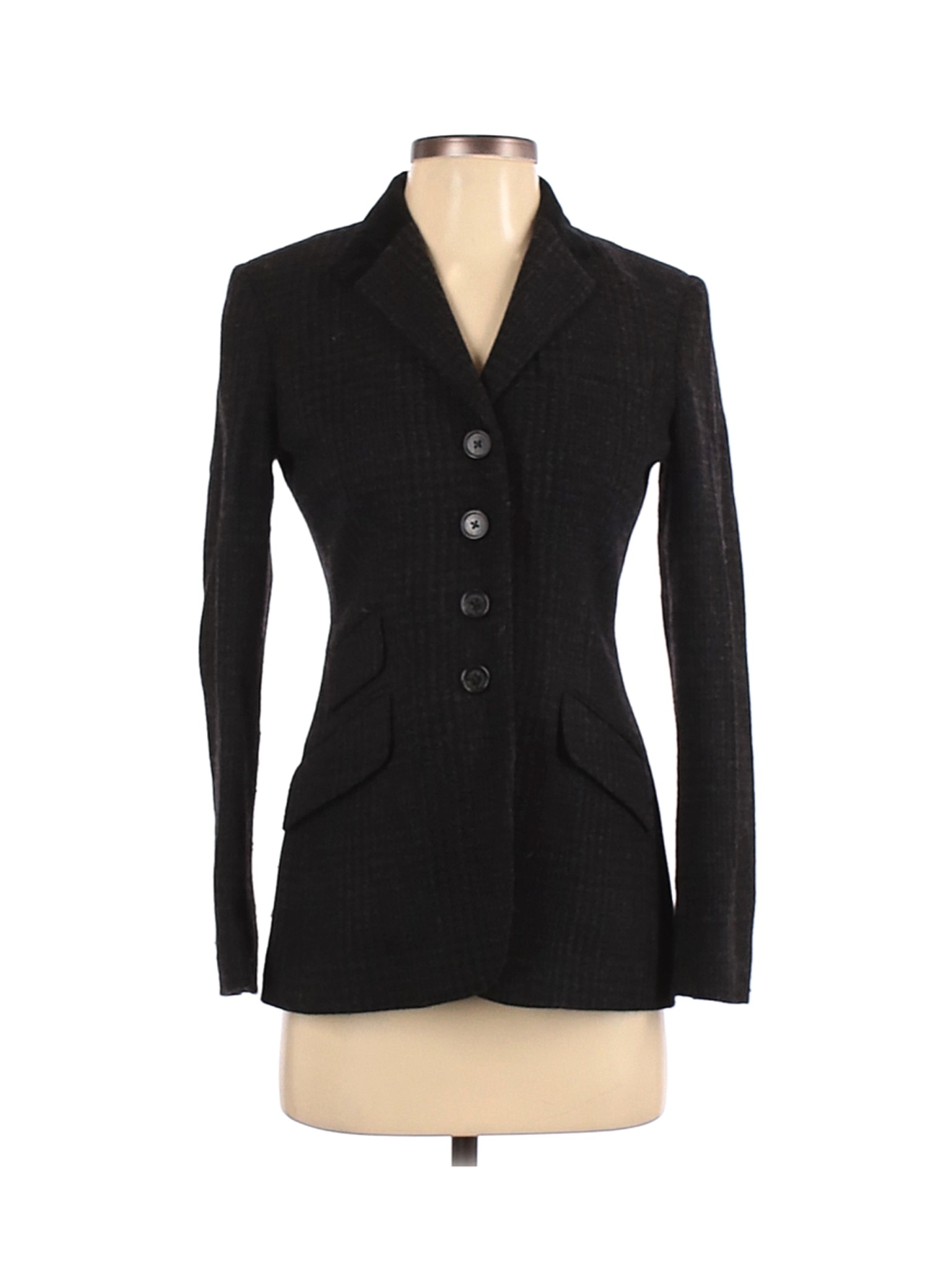 Lauren by Ralph Lauren Women Black Wool Blazer 2 Petites | eBay