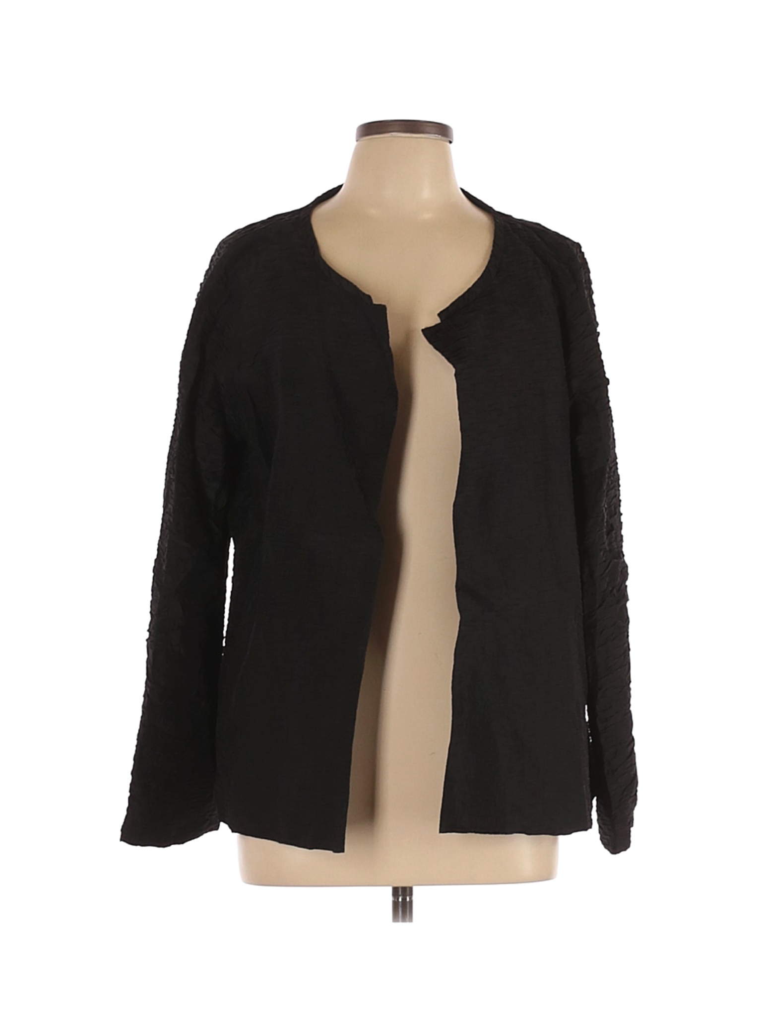 silk black cardigan