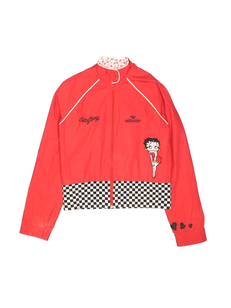 Adidas Solid Pink Red Jacket Size 10 71 off thredUP