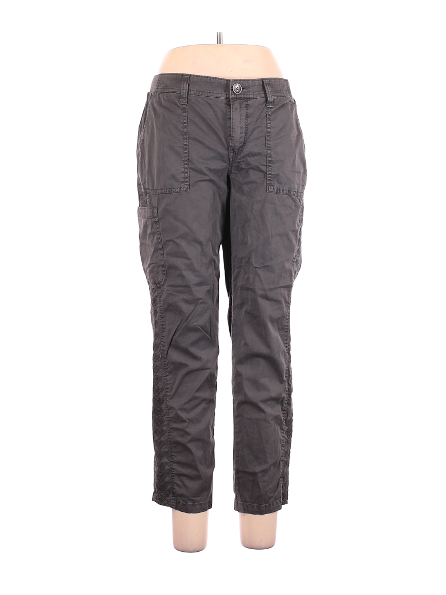 Sonoma Goods for Life Women Gray Cargo Pants 10 | eBay