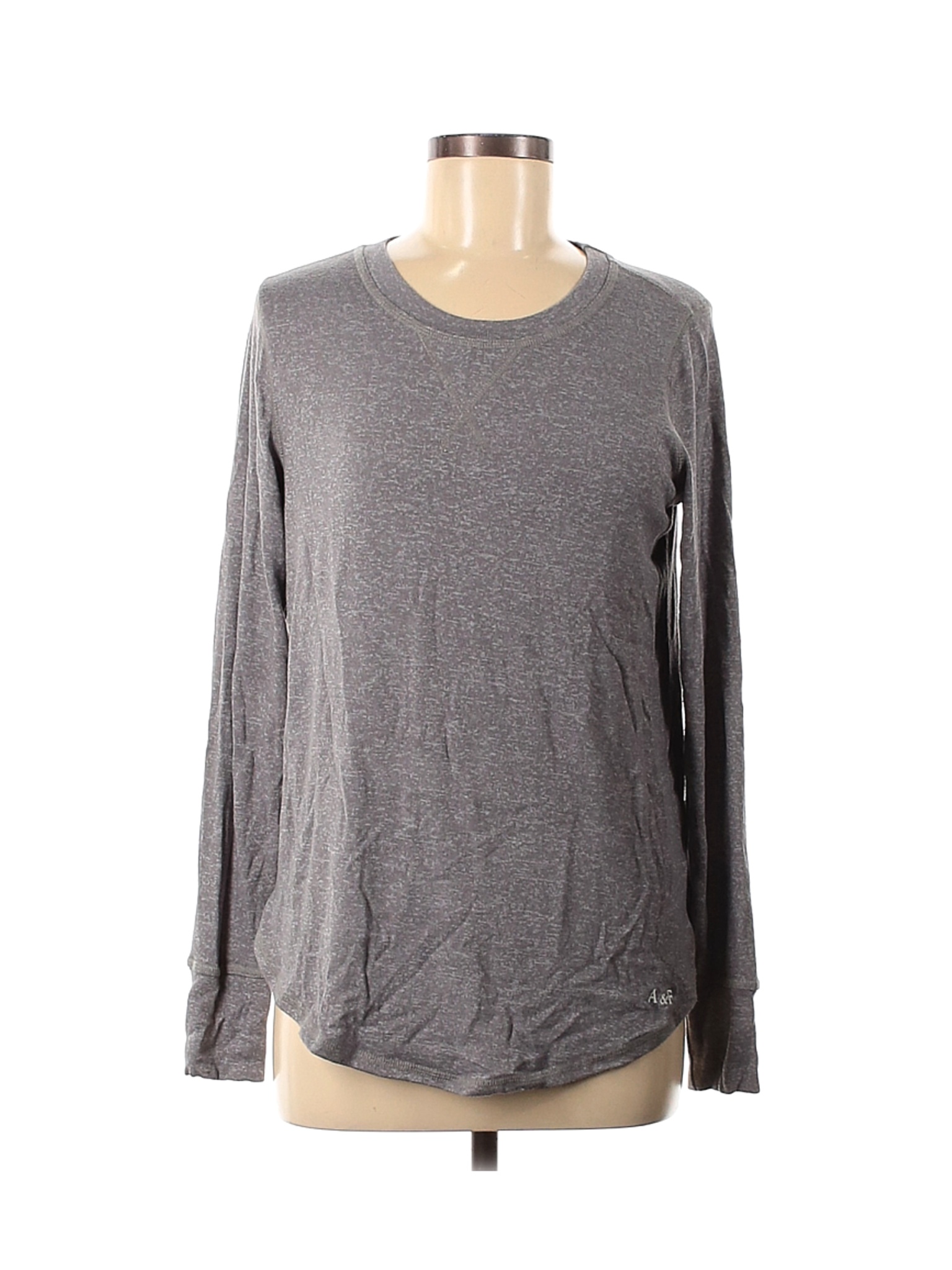 Abercrombie & Fitch Women Gray Long Sleeve T-Shirt M | eBay
