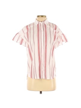 Madewell Central Ruffle-Sleeve Shirt in Carey Stripe (view 1)