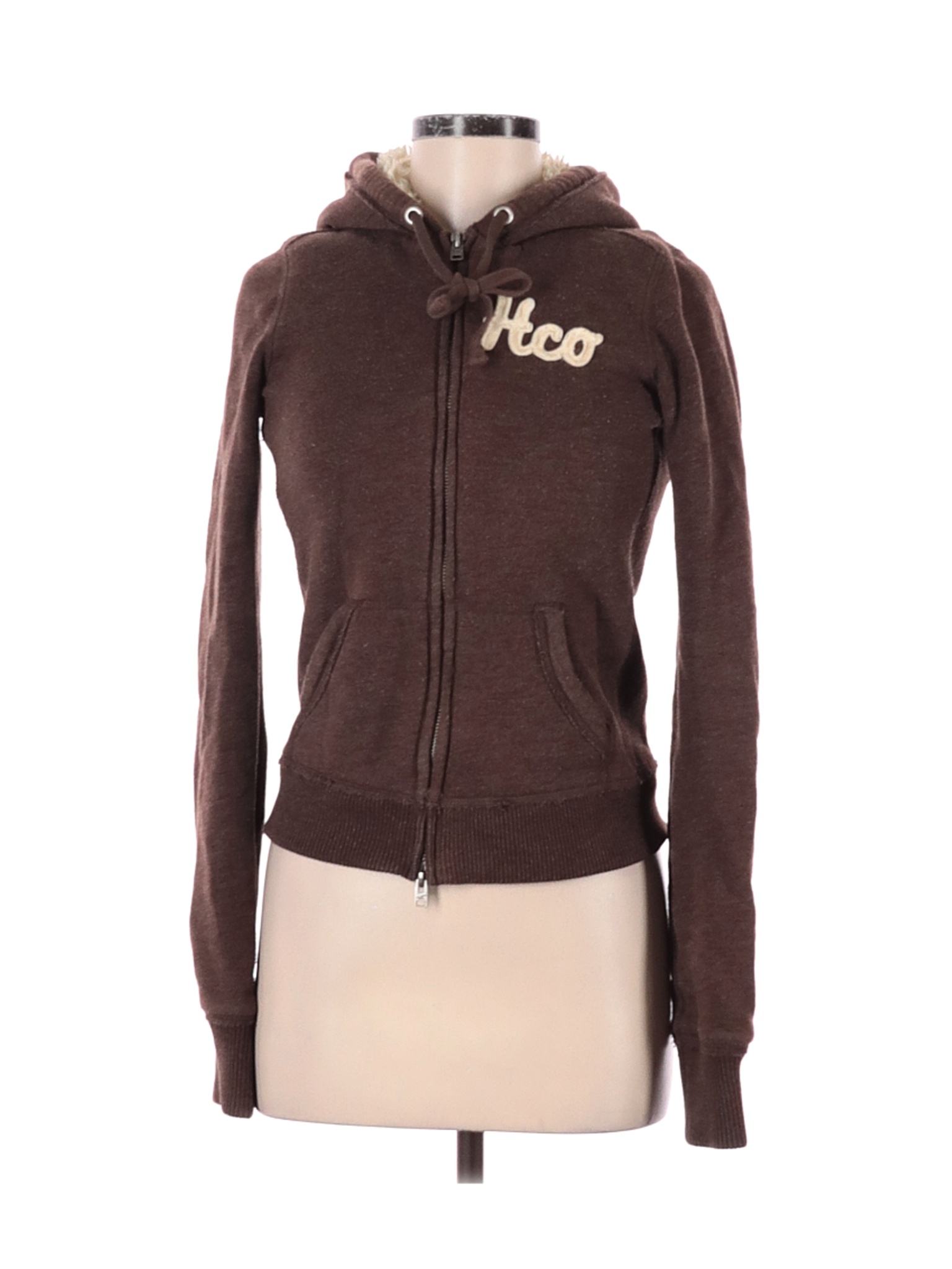 cheap brown zip up hoodie